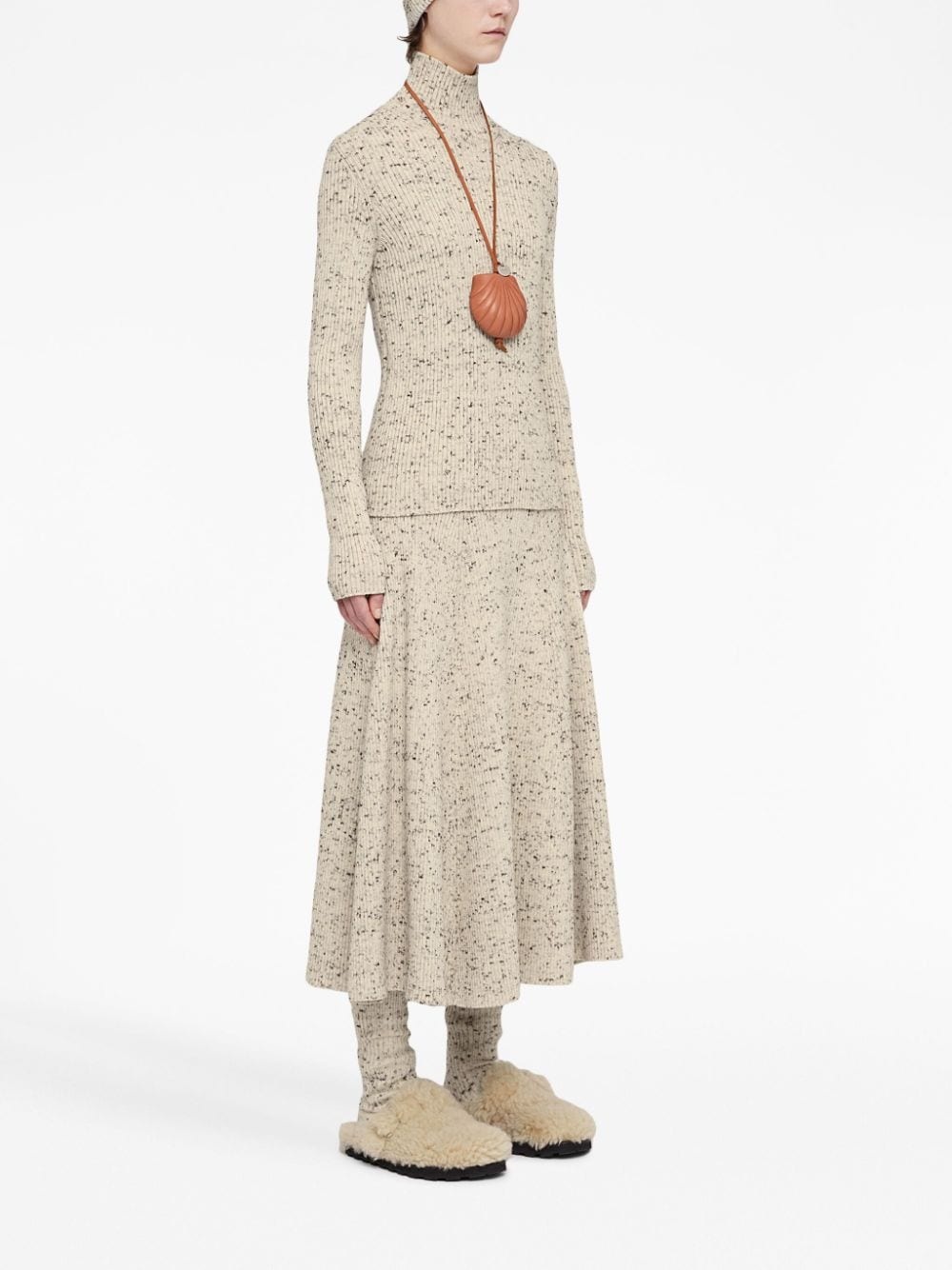 ribbed-knit wool skirt - 3