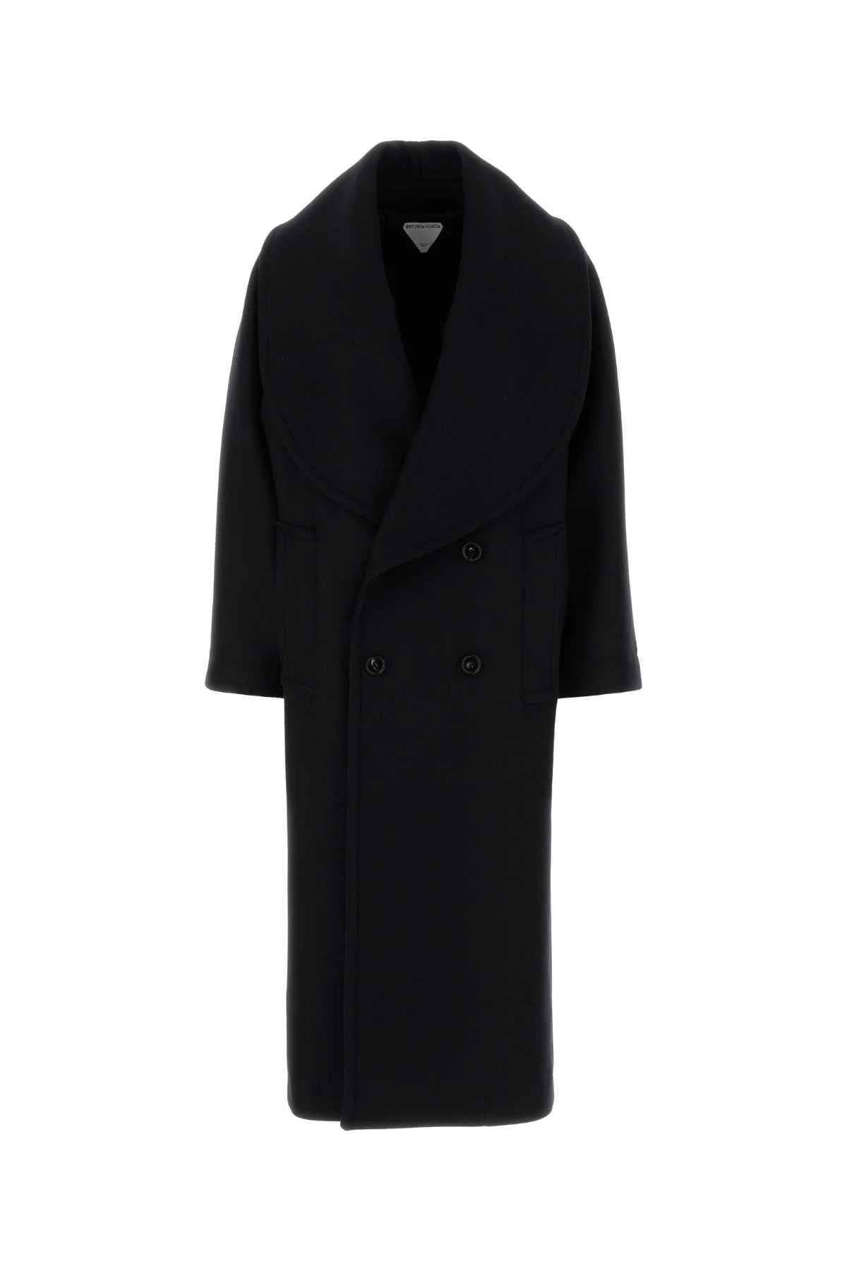 Bottega Veneta Women Black Stretch Wool Blend Coat - 1