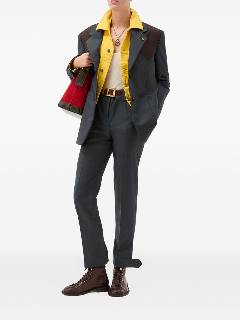 VERSACE wool-mohair formal pants outlook