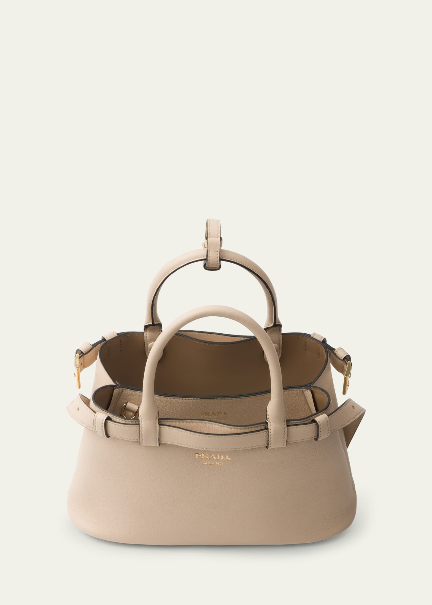 Grain Leather Top-Handle Bag - 3