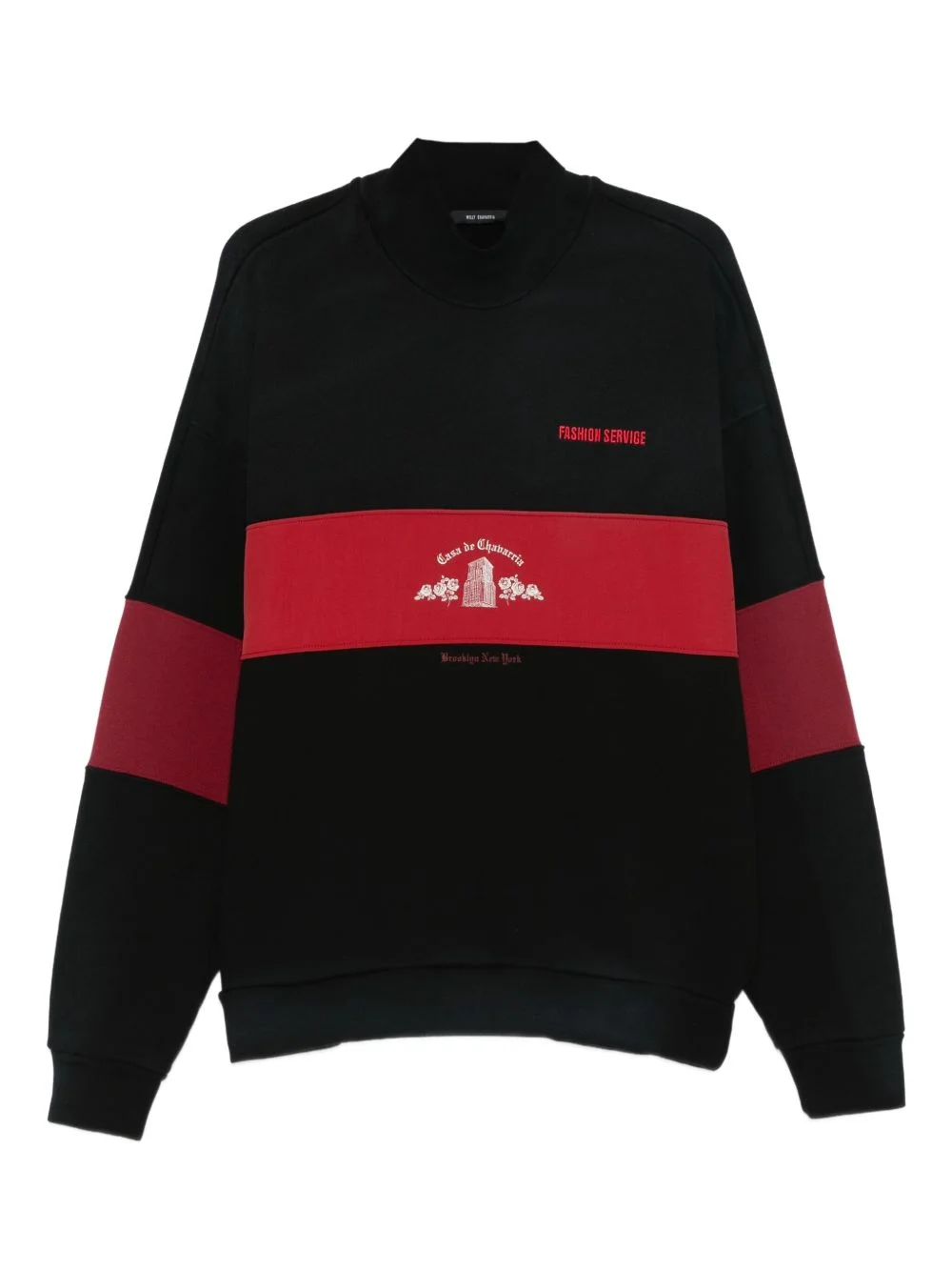 colourblock mock-neck sweater - 1