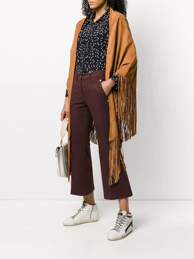 Golden Goose perforated fringe cape outlook