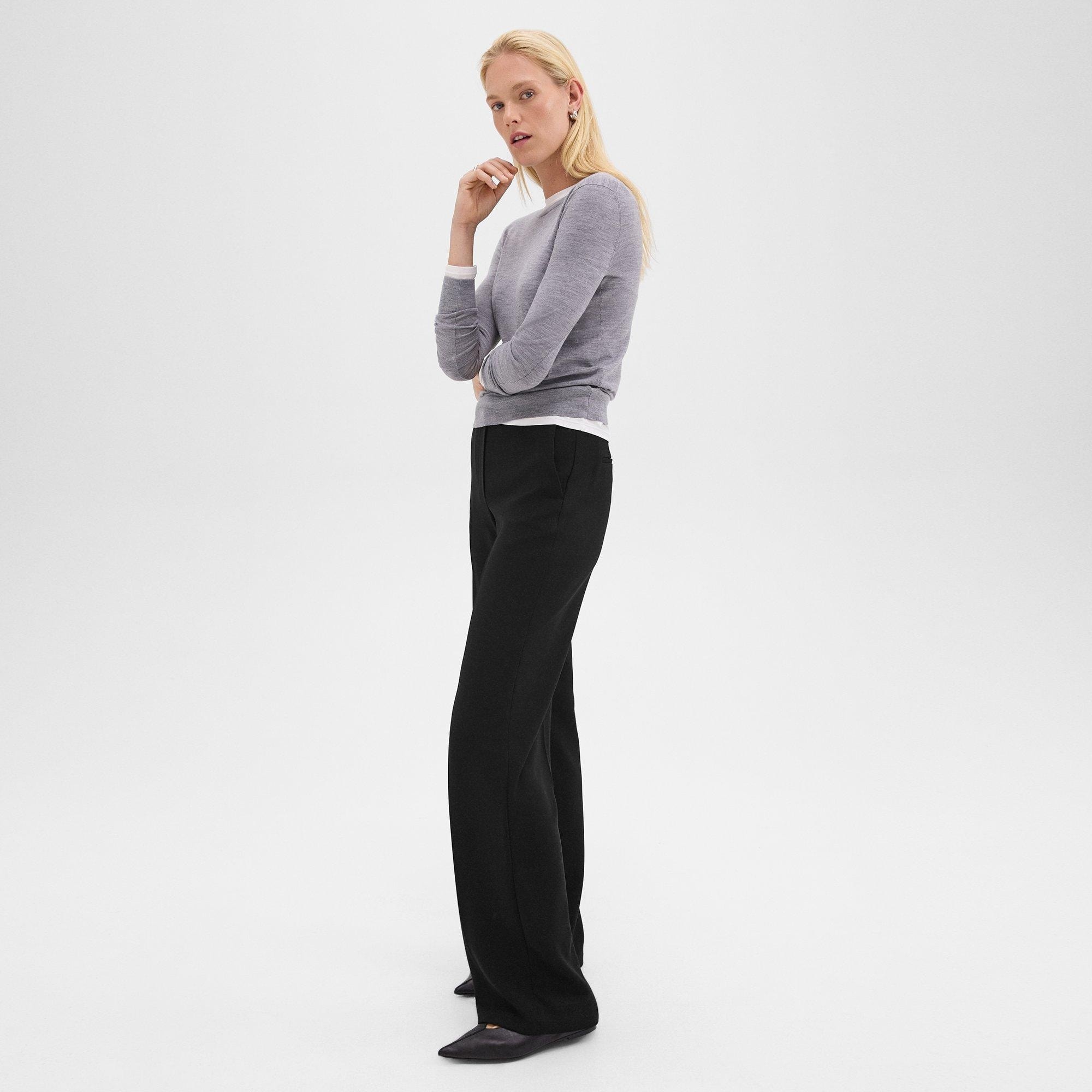 Relaxed Straight Pant in Admiral Crepe - 3
