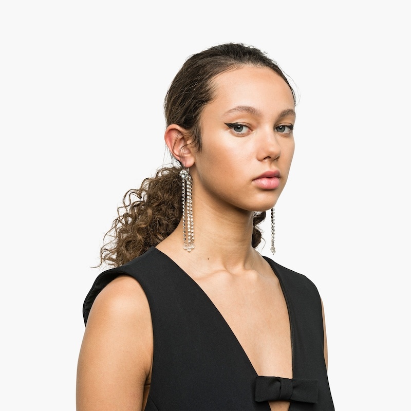 Pendant earrings with crystals - 5