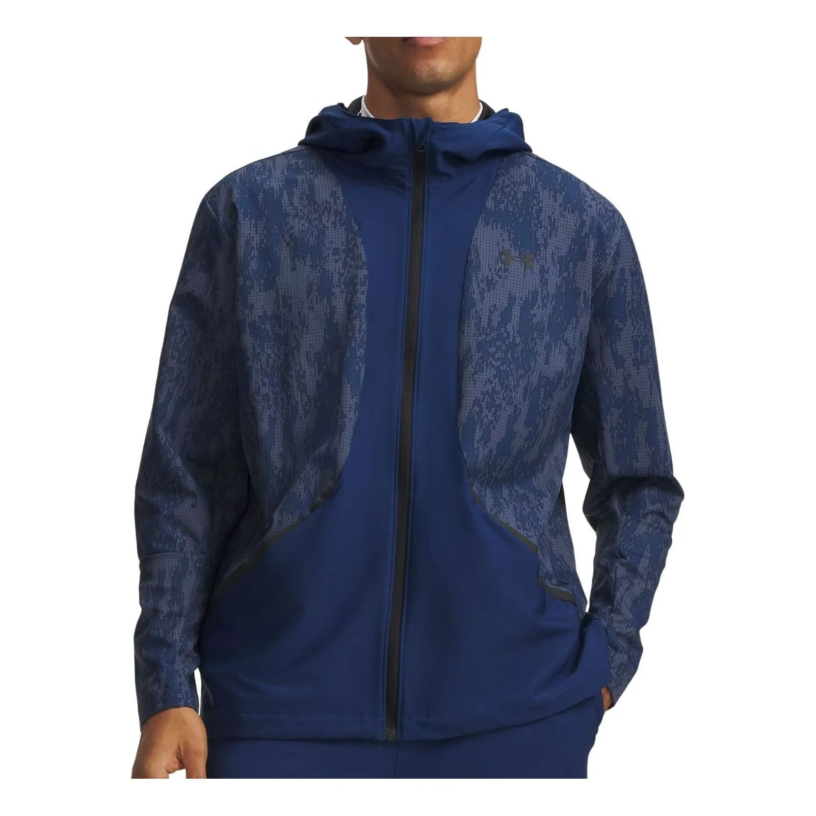 Under Armour UA Unstoppable Woven Jacket Asia Sizing 'Blackout Navy Downpour Gray Black' 6014621-997 - 1