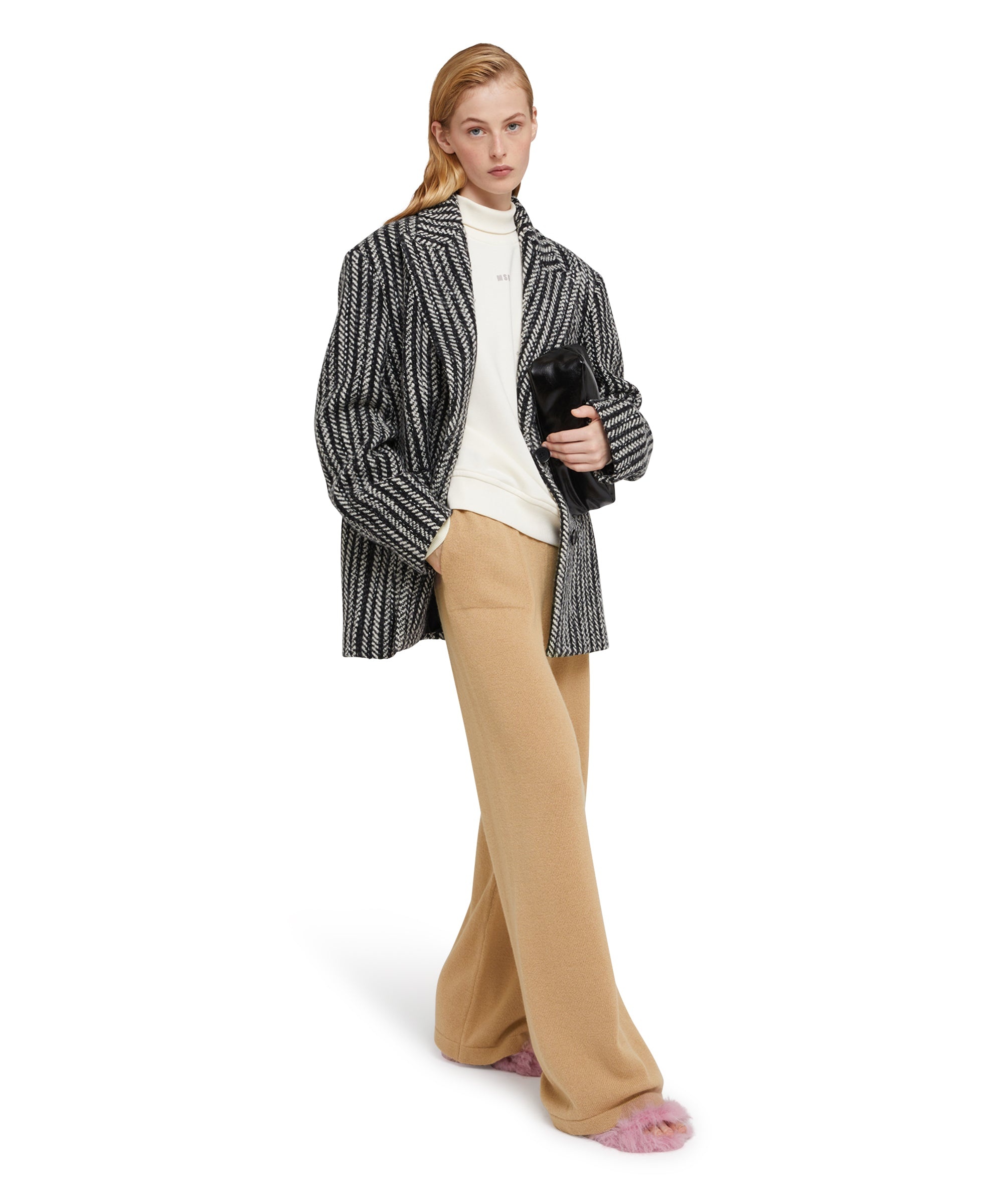 High-waisted trousers "MSGM Signature Cashmere blend" - 5