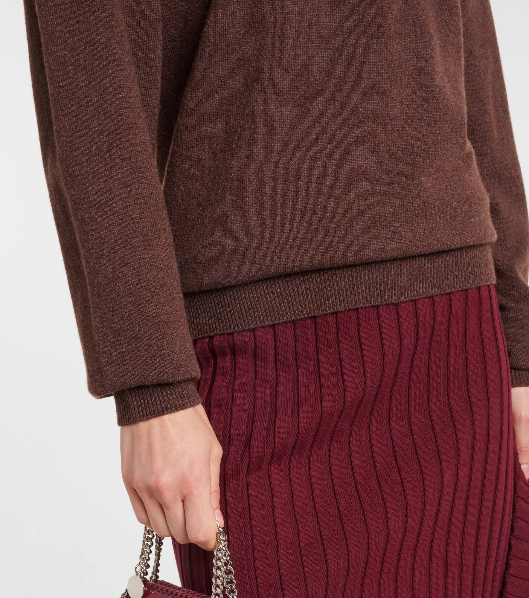 Cashmere and wool polo sweater - 5