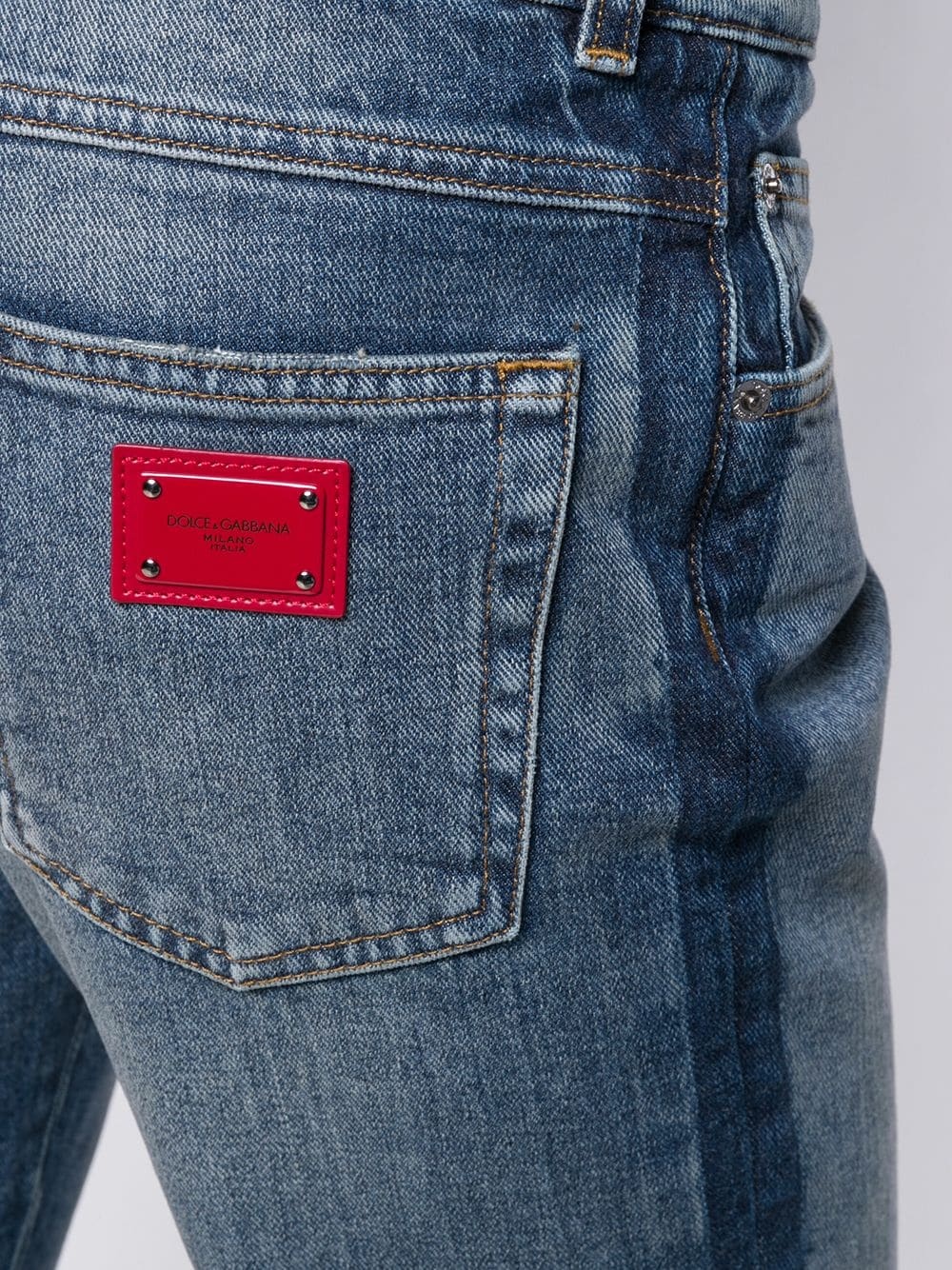 distressed  straight-leg jeans - 5
