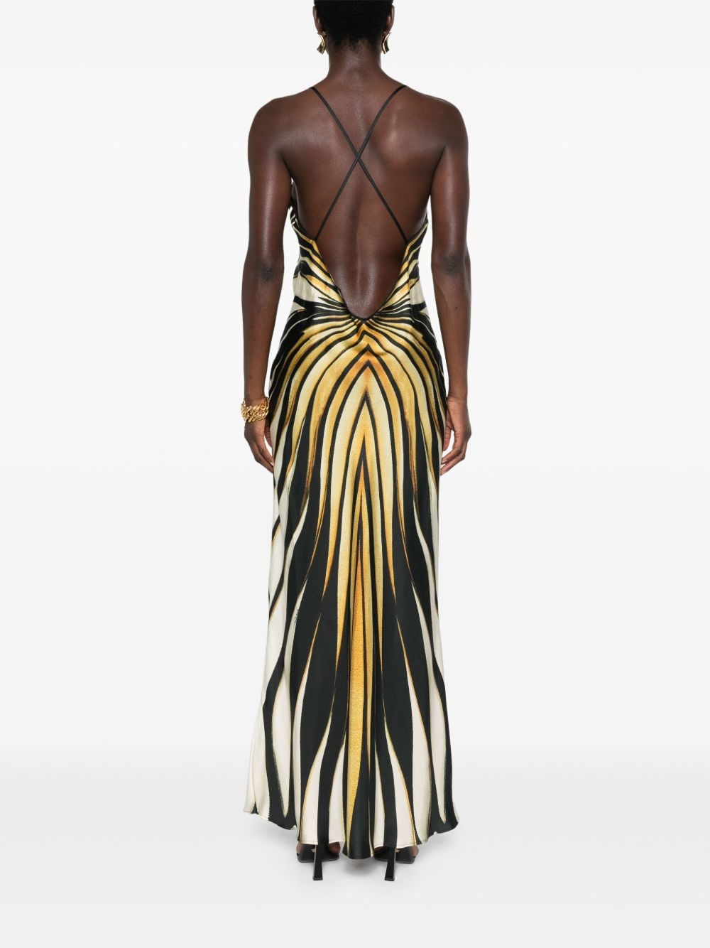 abstract-print slip dress - 4