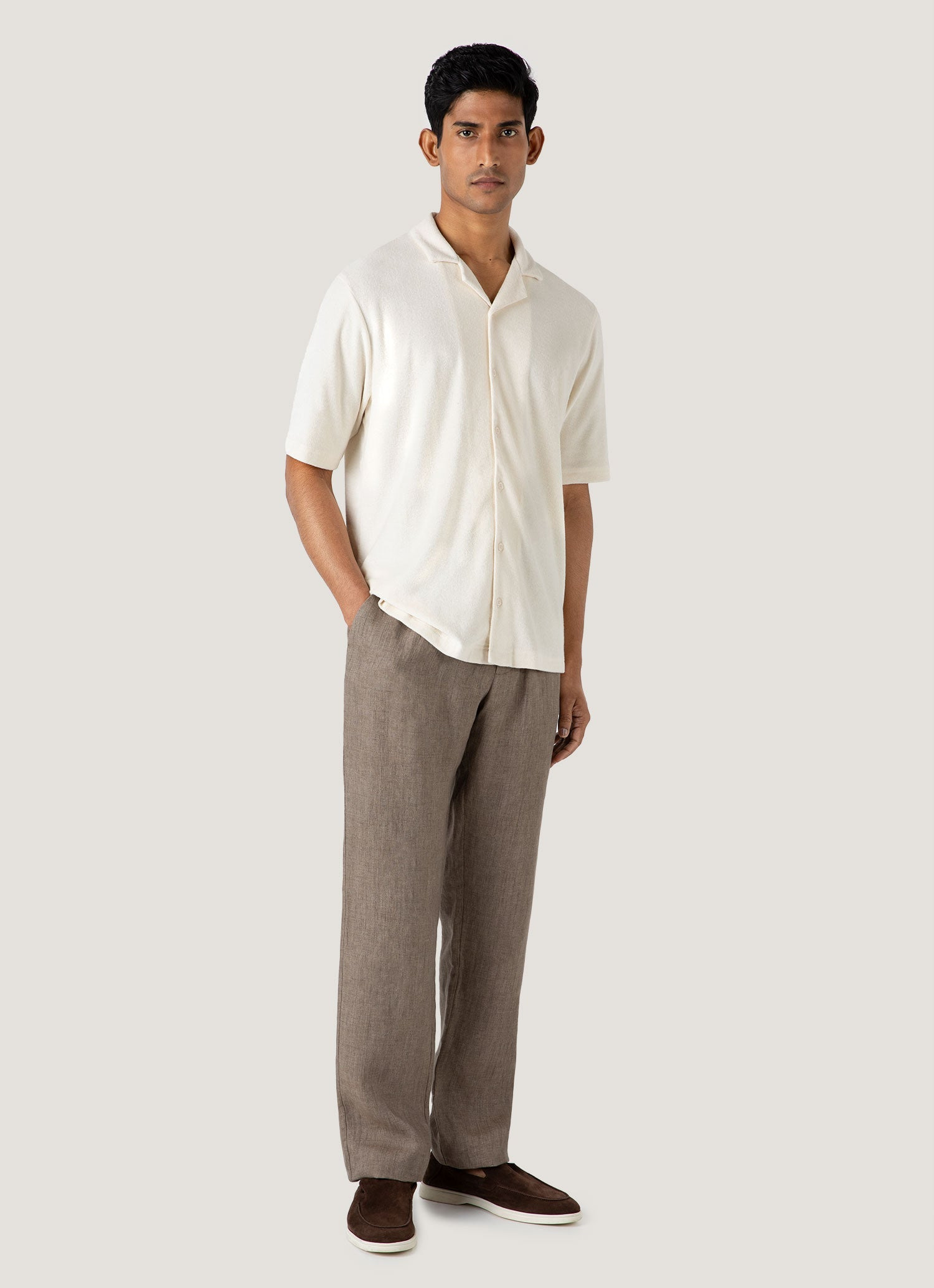 Towelling Camp Collar Shirt - 3
