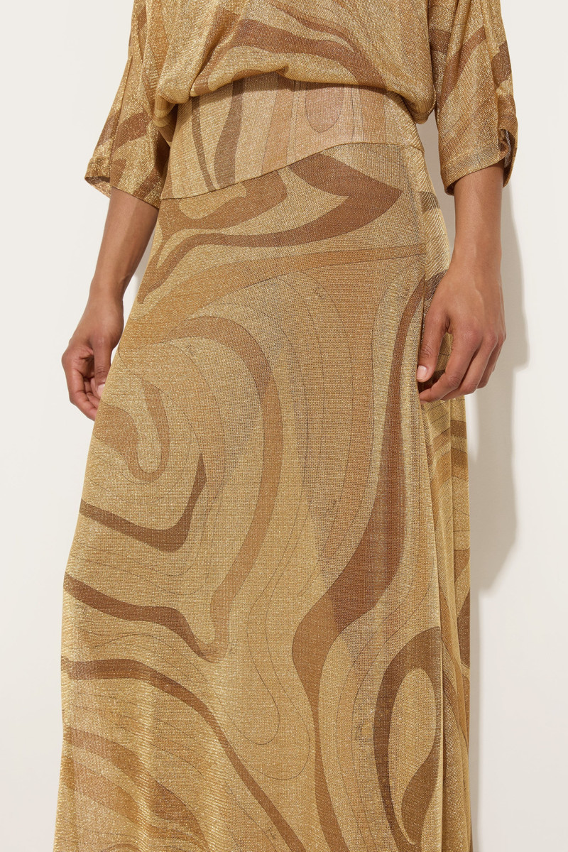MARMO PRINT LAME SKIRT 5