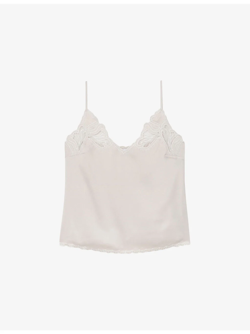 Joanie Lace-Detail Satin Cami Top - 1