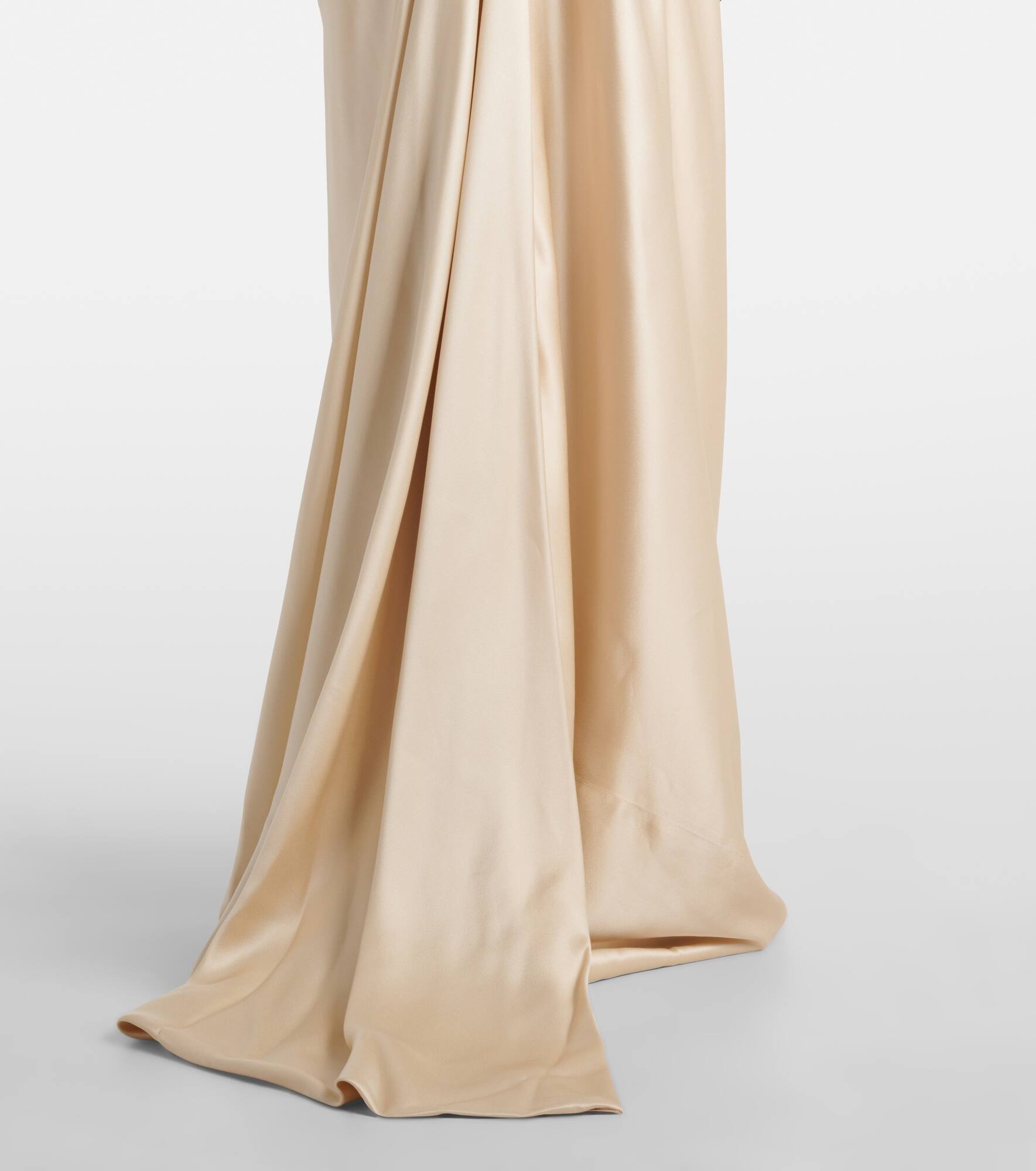 Galaxy draped crêpe satin bustier gown - 6