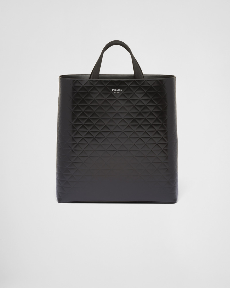 Brushed leather tote bag with water bottle - 1