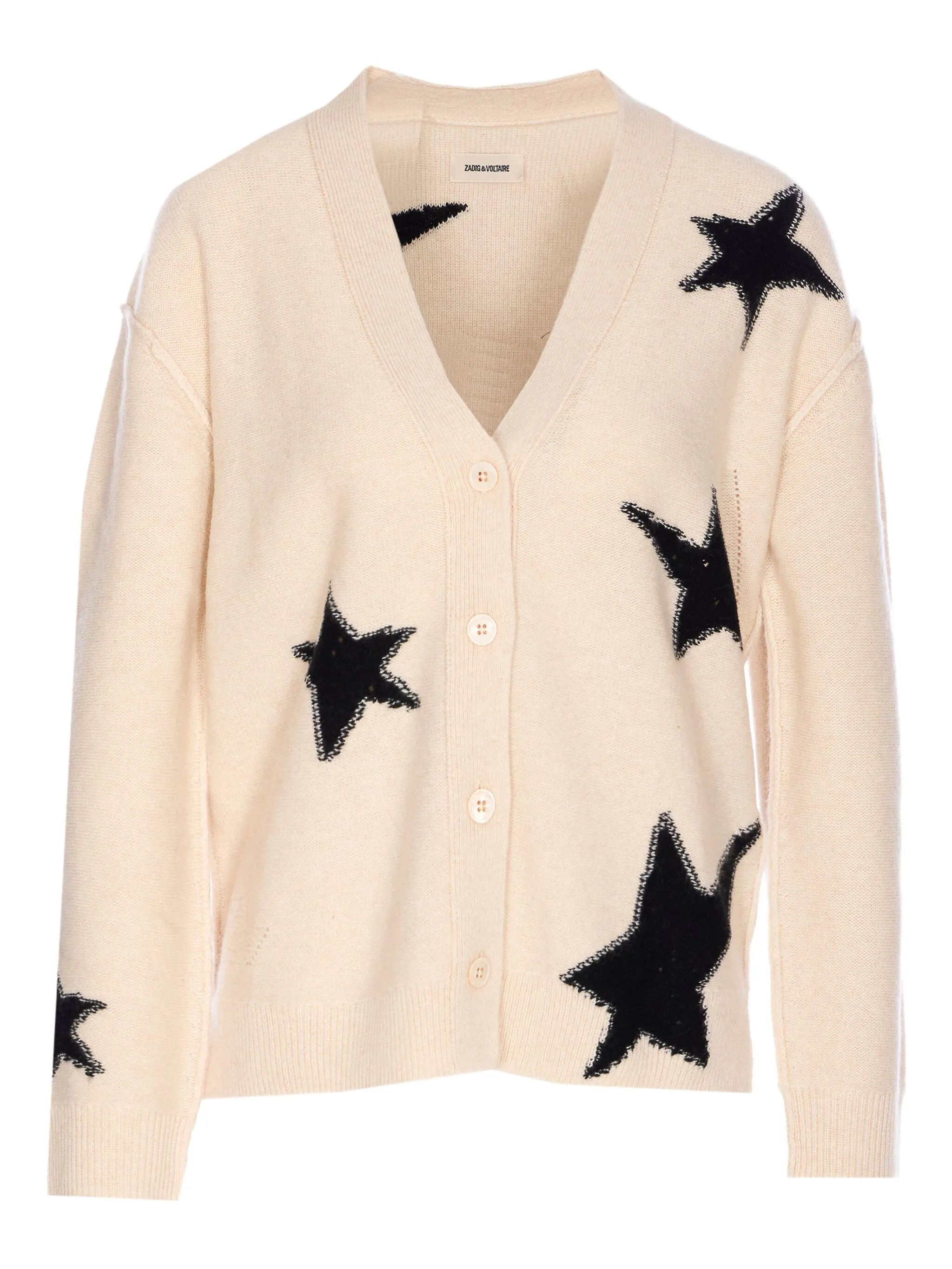 Zadig & Voltaire Star-intarsia Cashmere Cardigan - 1