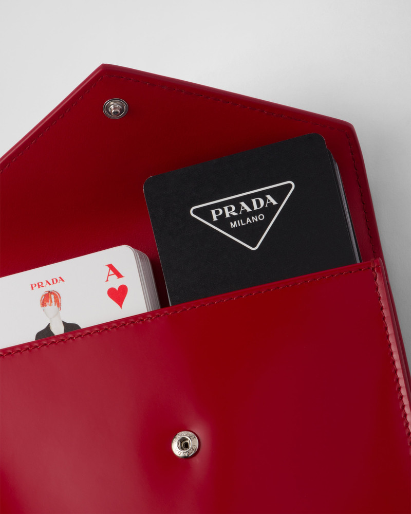 Playing cards with leather case 3