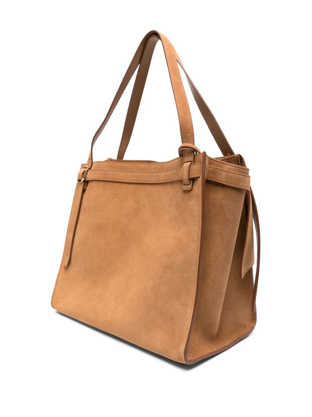 medium suede shoulder bag - 3