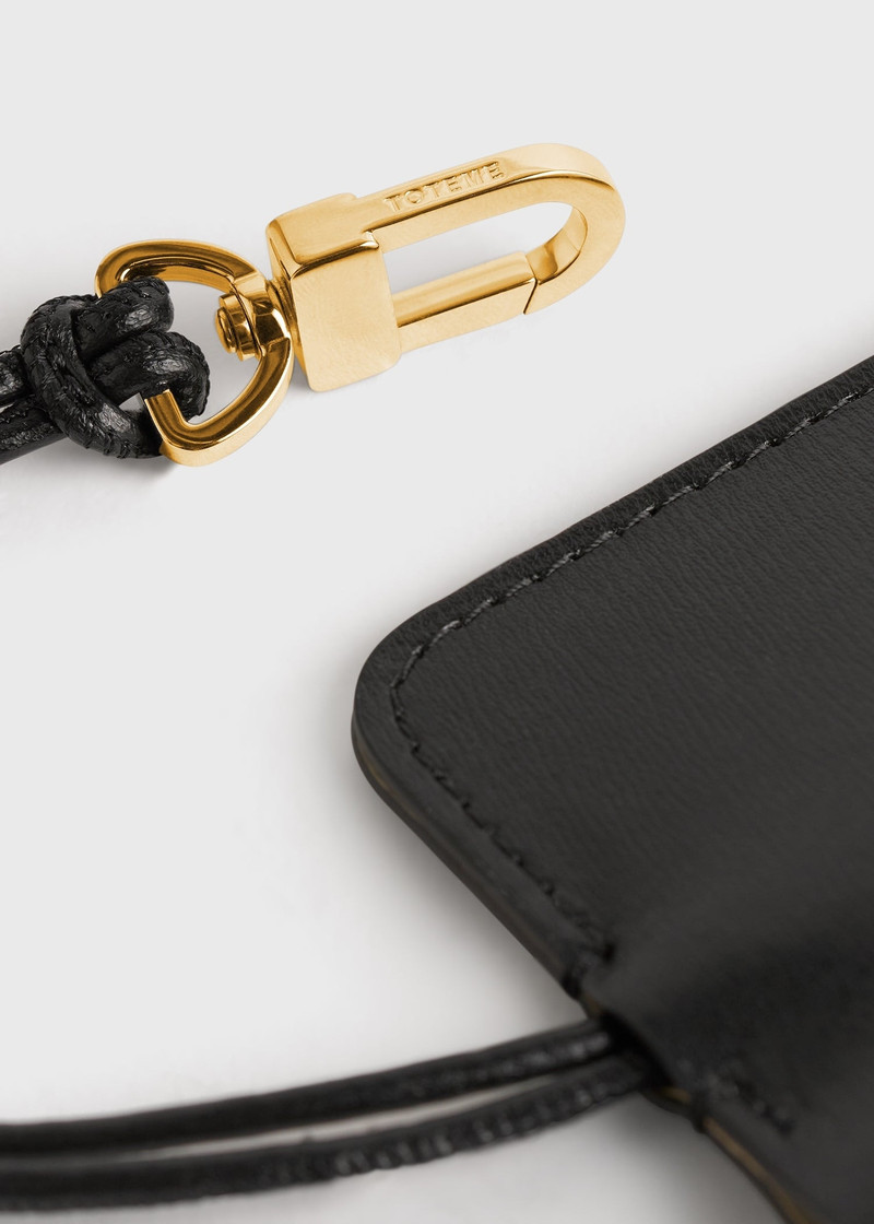 Leather keyring black 4