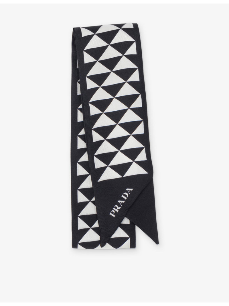 Prada Printed Silk Tie outlook