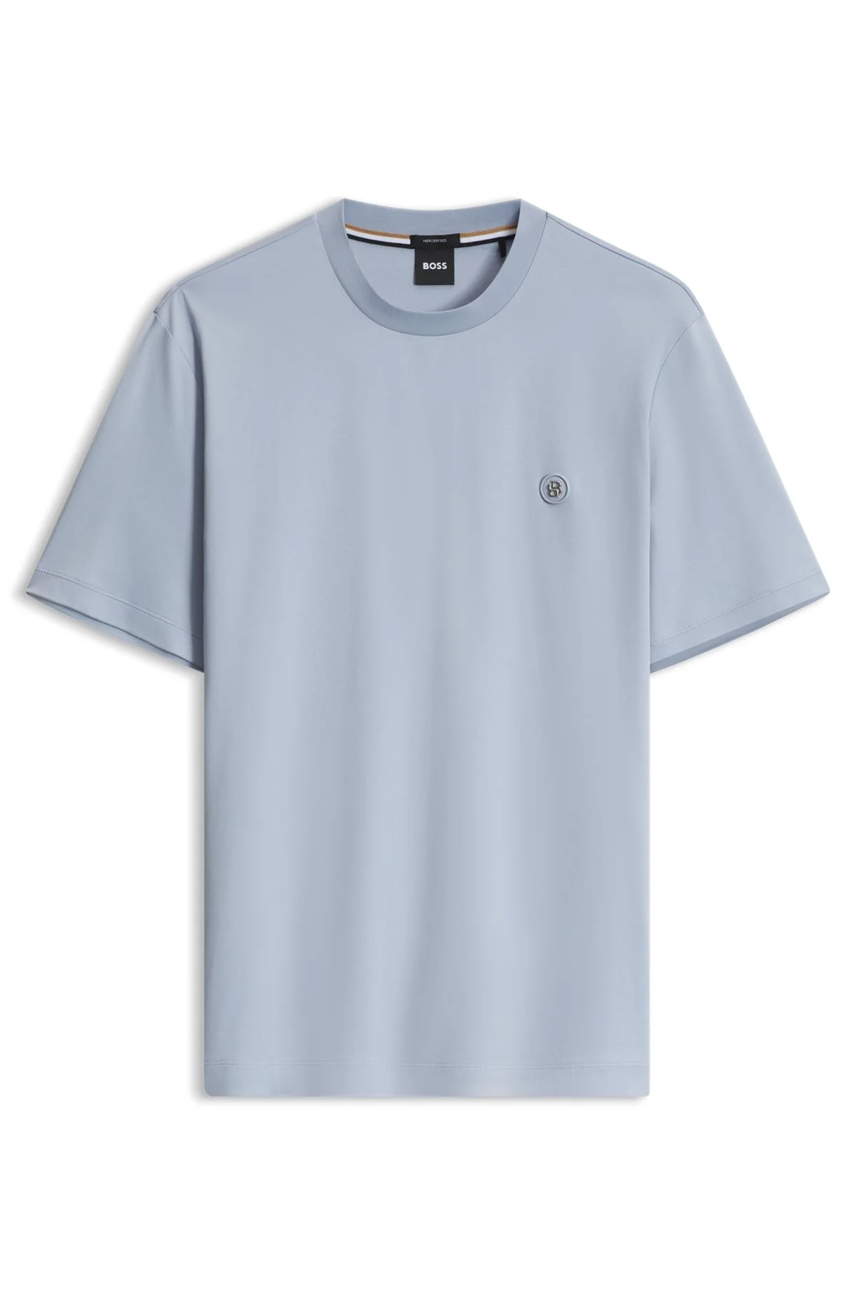 COTTON T-SHIRT WITH DOUBLE-B MONOGRAM BADGE - 1