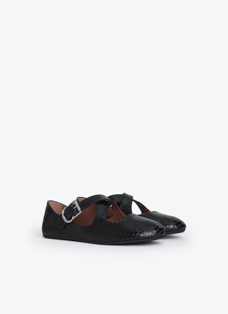 Alaïa CRISS CROSS BALLET FLATS IN ELAPHE outlook