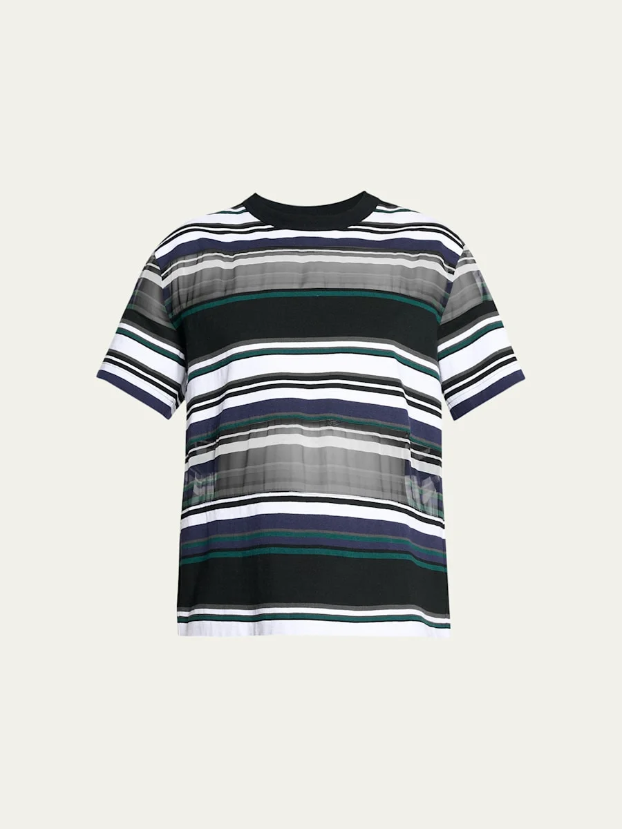Striped Jersey Short-Sleeve T-Shirt - 1