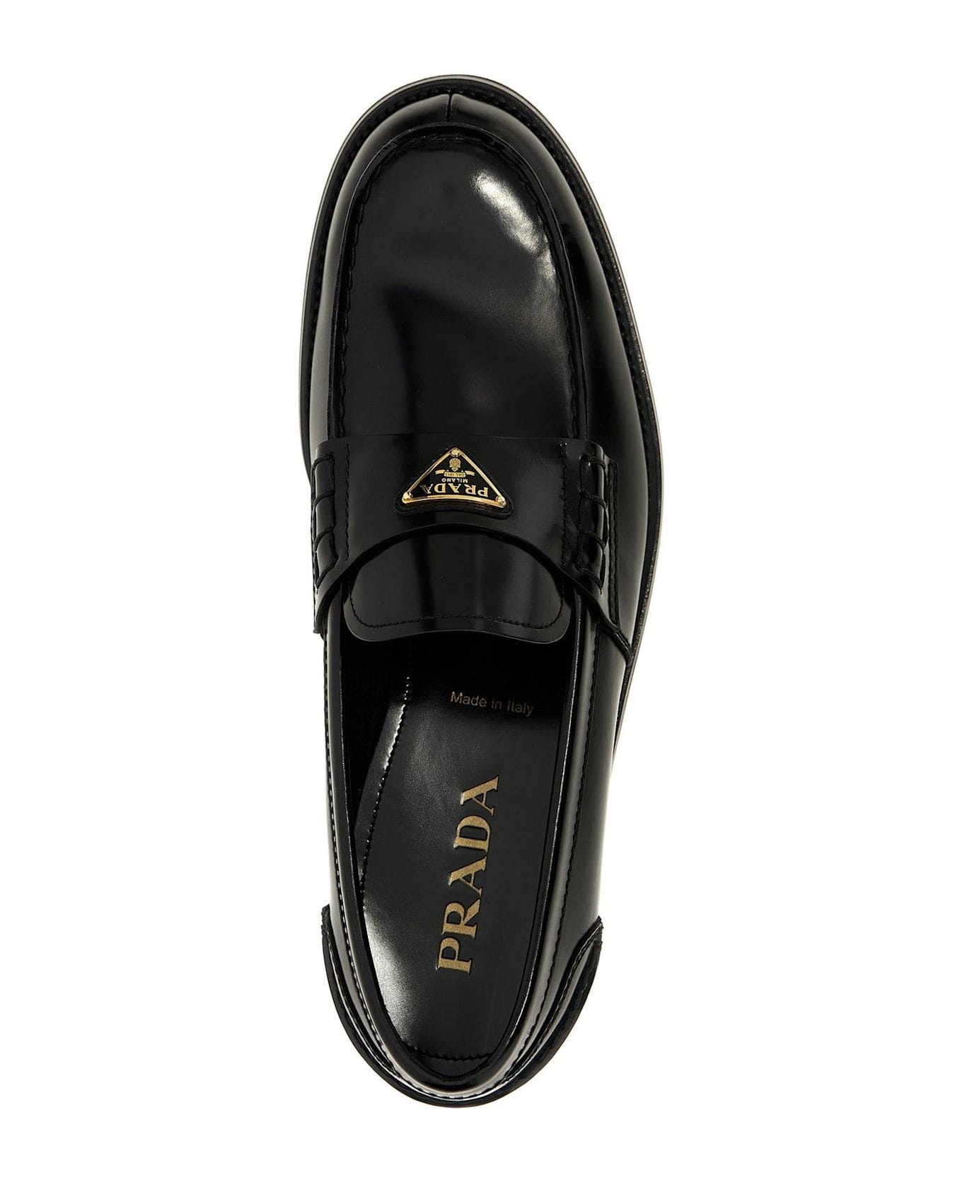 Triangle-logo Slip-on Loafers - 4