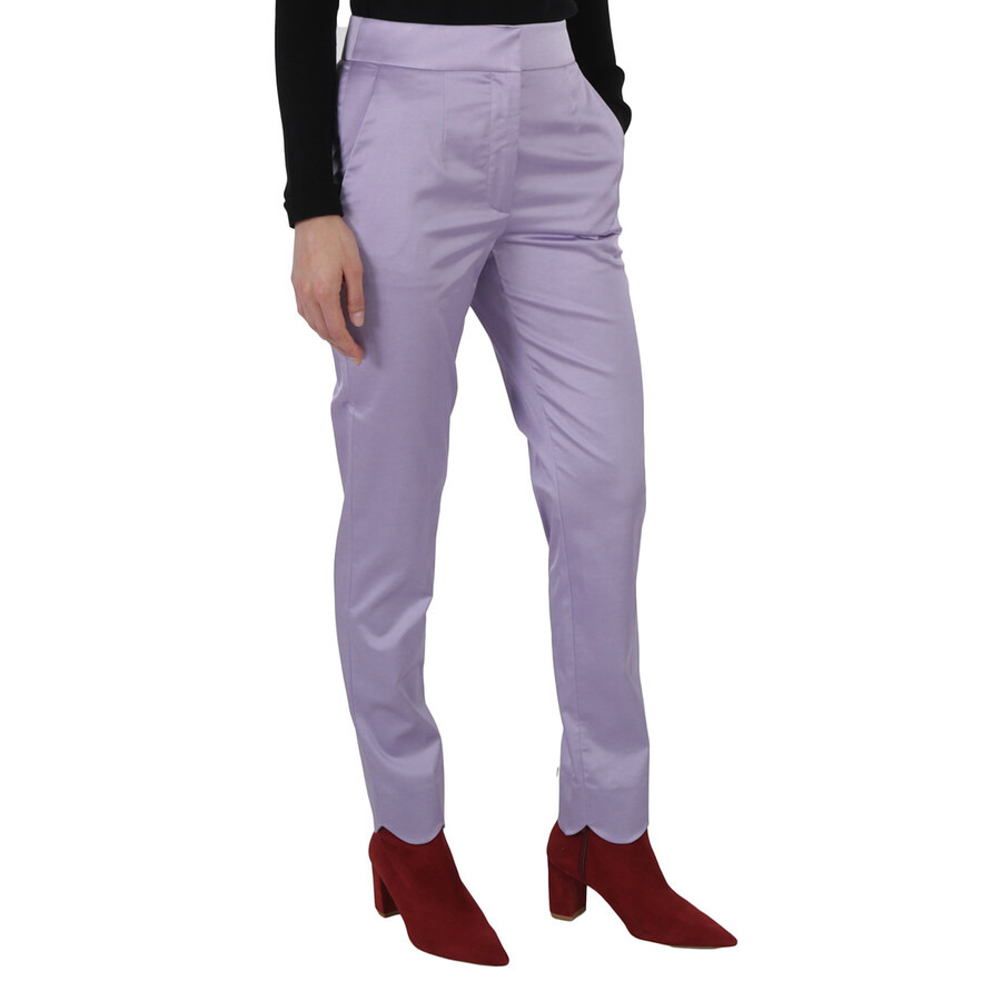 Moschino Ladies Purple High-Waisted Tailored Trousers - 4