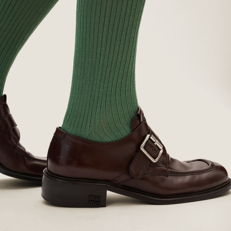 Miu Miu Leather brogue shoes outlook