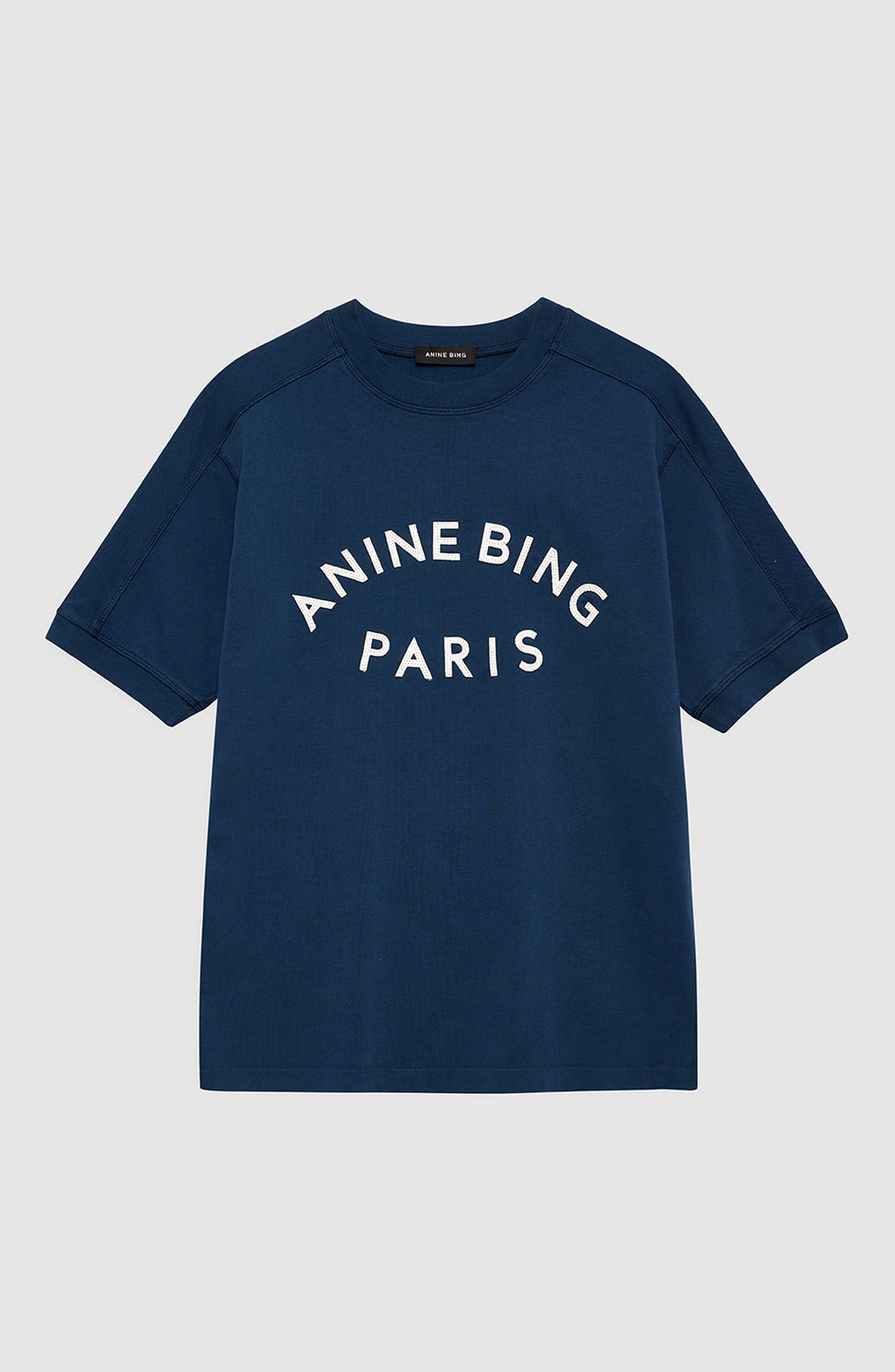 ANINE BING Jaylin Paris Tee in Washed Navy at Nordstrom - 4