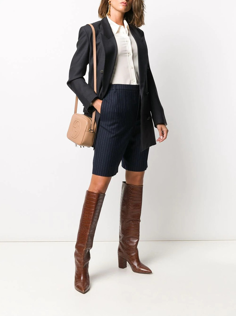 SAINT LAURENT pinstripe Bermuda shorts outlook