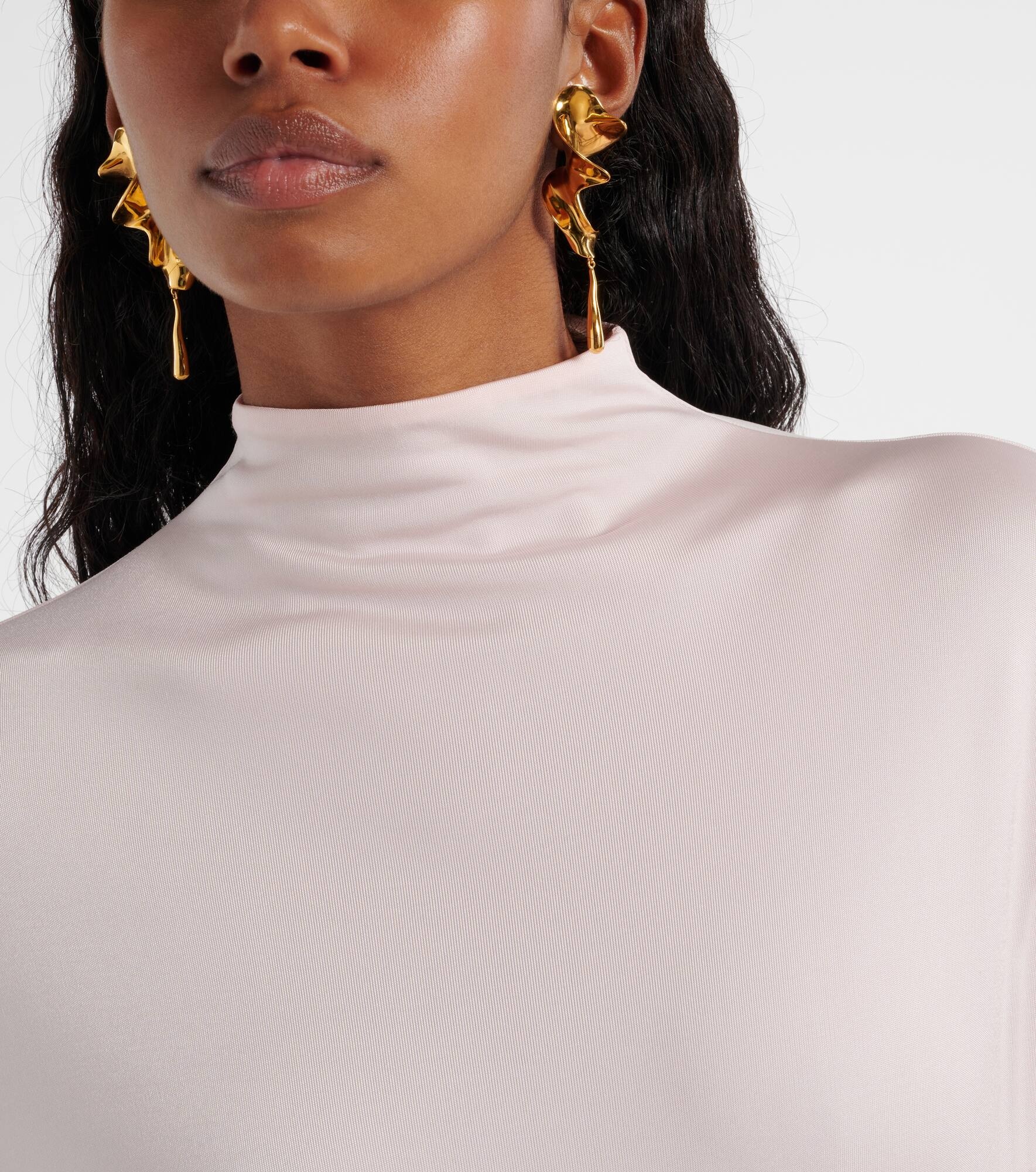 Tidal gold-plated drop earrings - 6