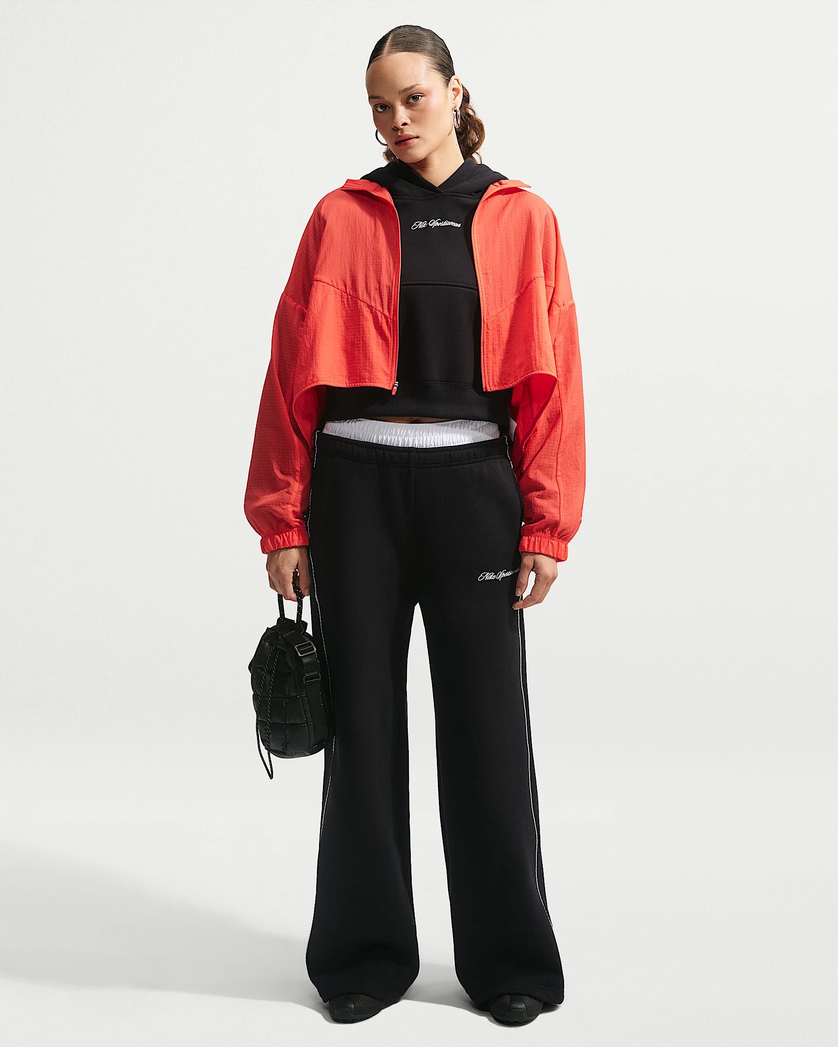 Nike Studio Fleece Medium Weight Women's Mid-Rise Wide-Leg Pants - 1