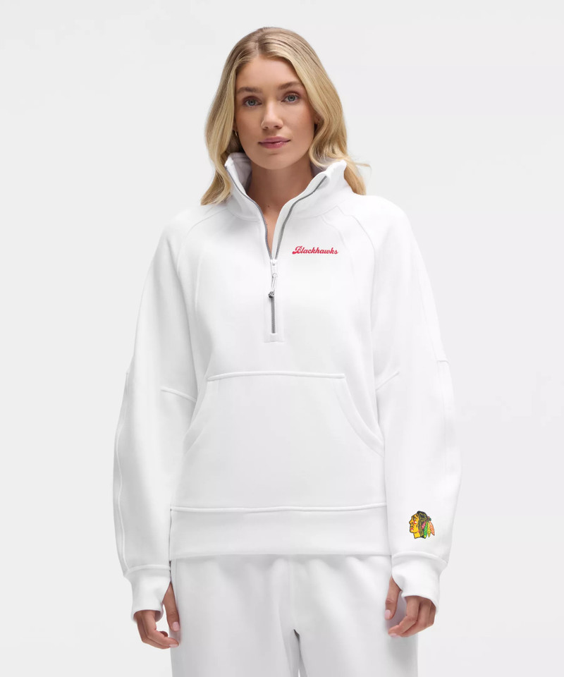 Scuba Oversized Funnel-Neck Half Zip Long *Chicago Blackhawks 1