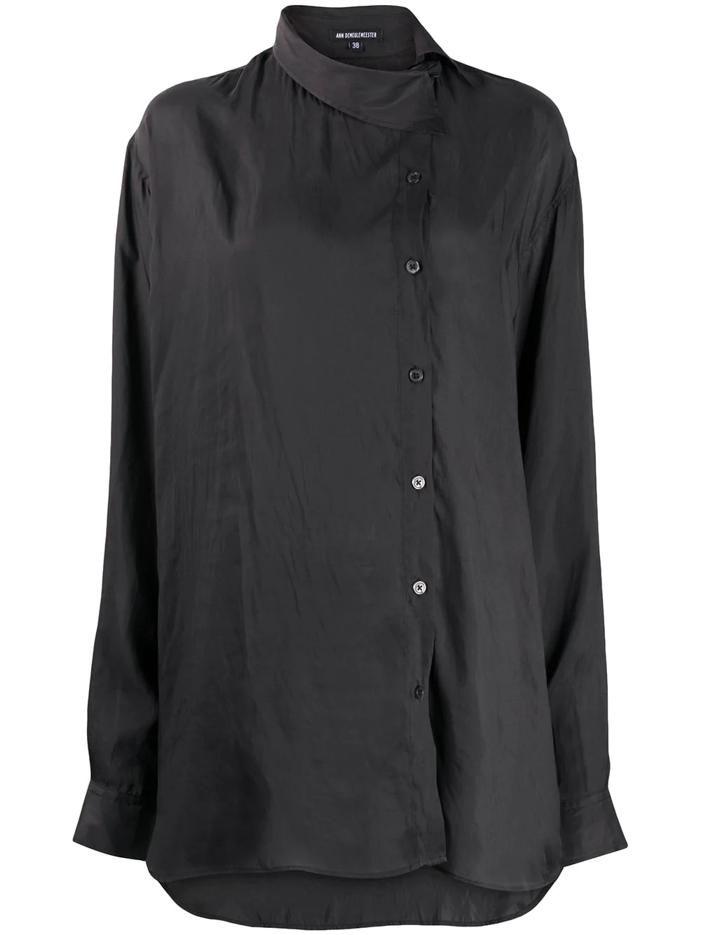 asymmetric long-sleeved shirt - 1