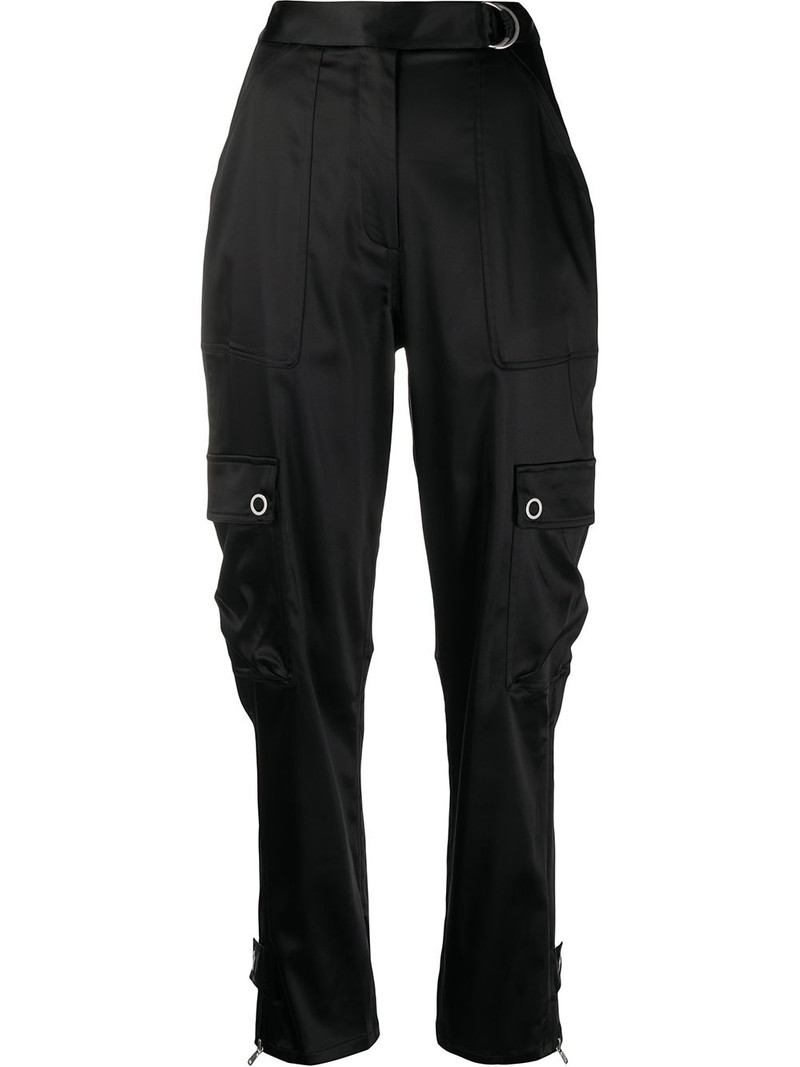 high-rise cargo-pocket trousers 1