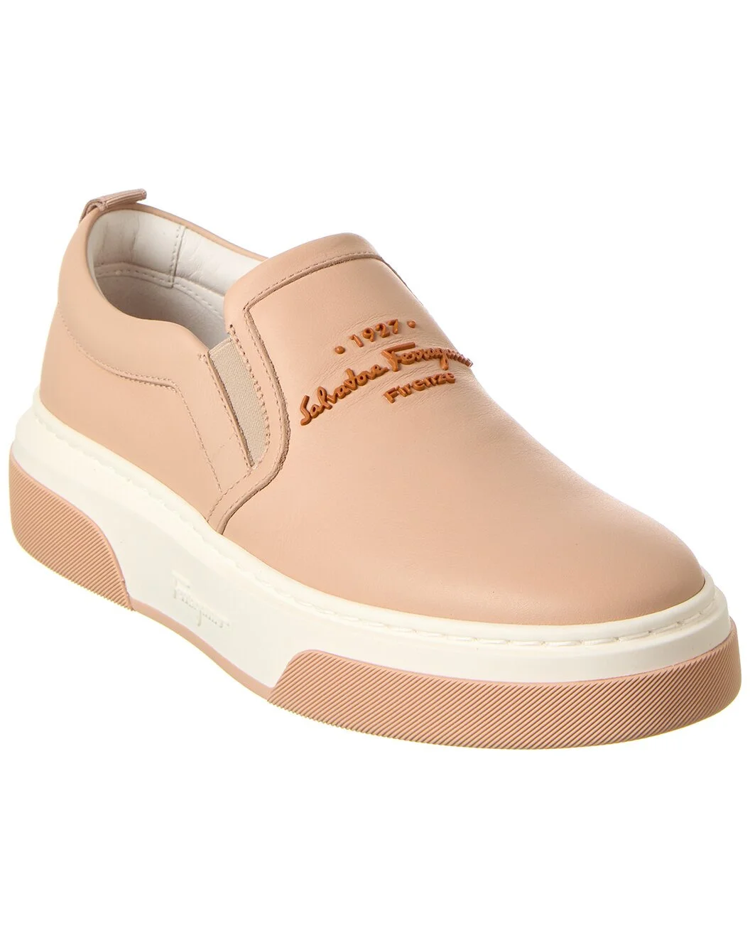 Ferragamo Cassina Leather Slip-On Sneaker - 1