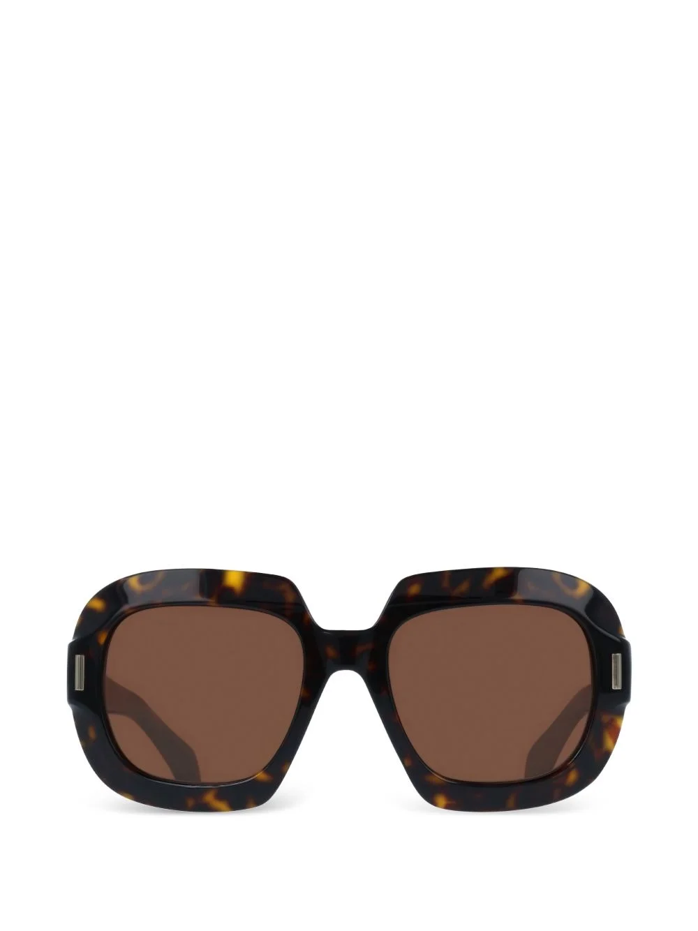 tortoiseshell-effect square-frame sunglasses - 1