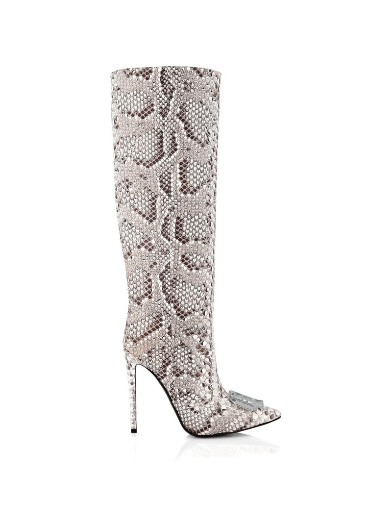 python-skin jewel monogram boots 1