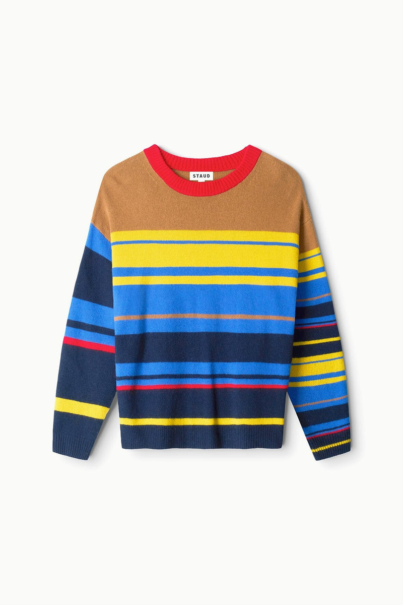 STAUD SERRANO CASHMERE RELAXED CREW ANALOG 5