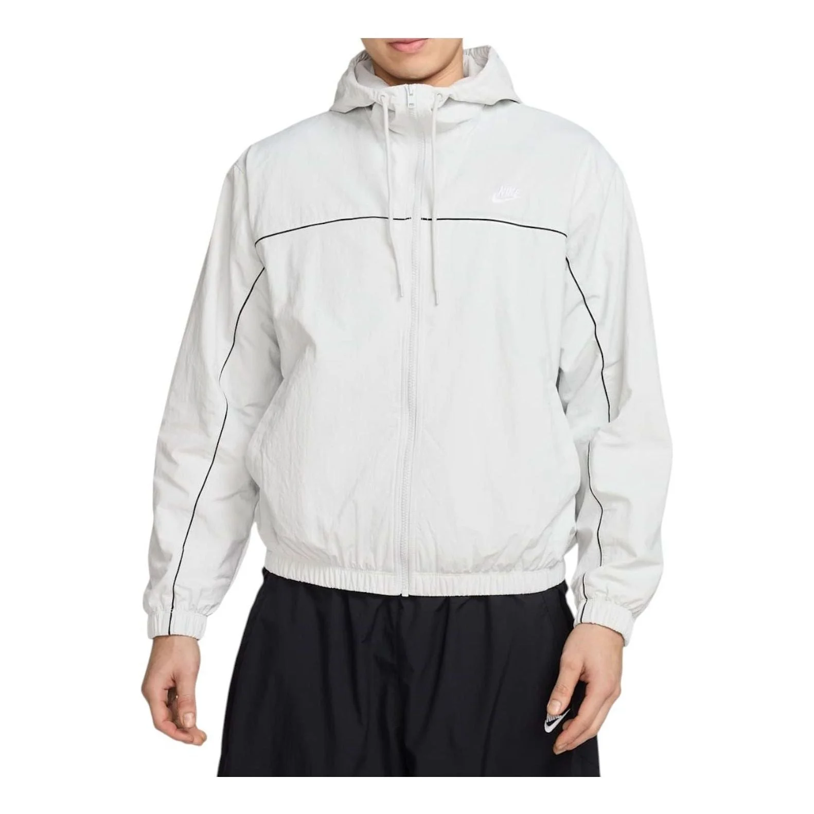 Nike Club Hooded Jacket Loose Fit Asia Sizing 'Dust White' HJ2013-025 - 1
