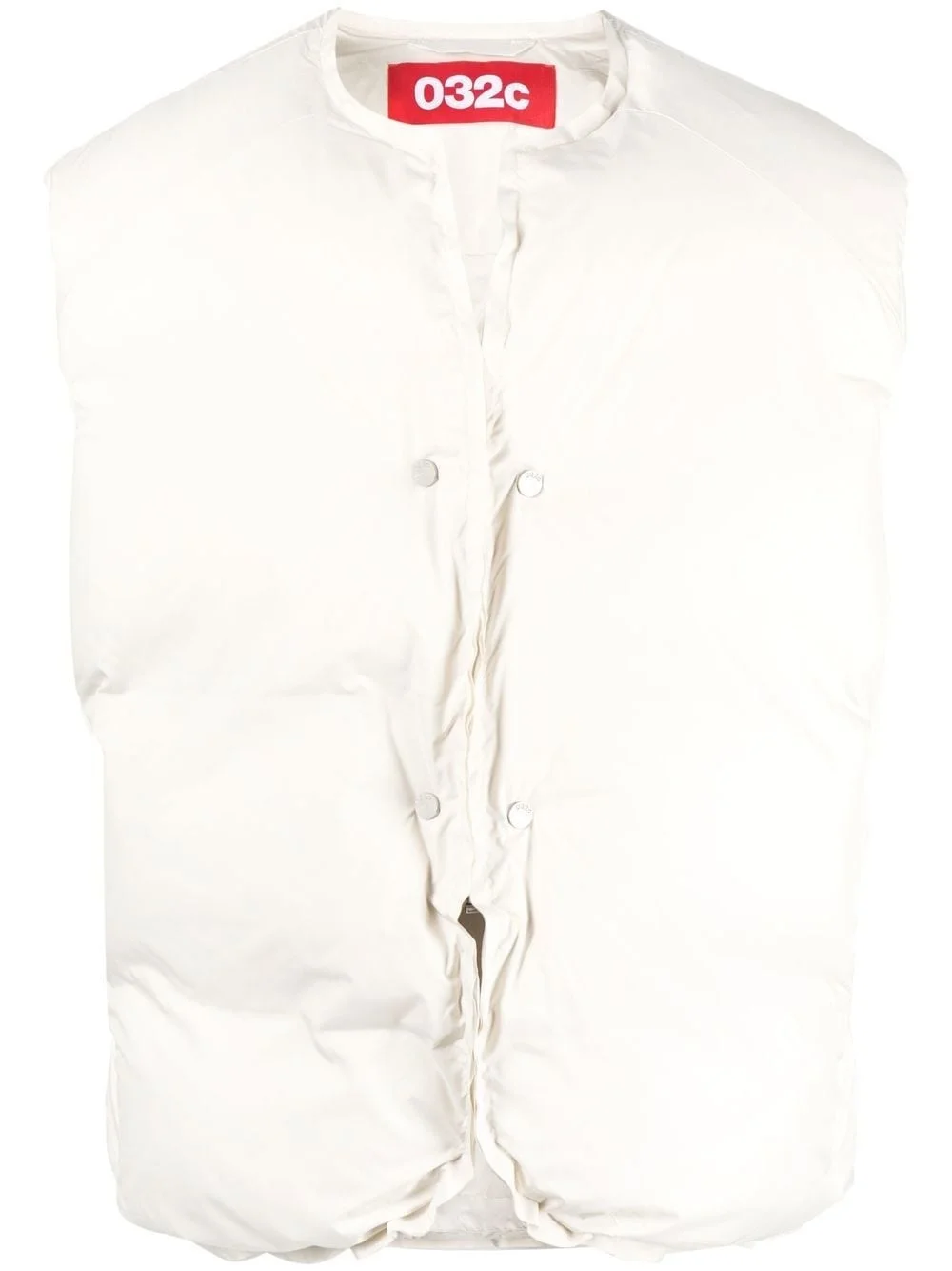 puffer button-up gilet - 1