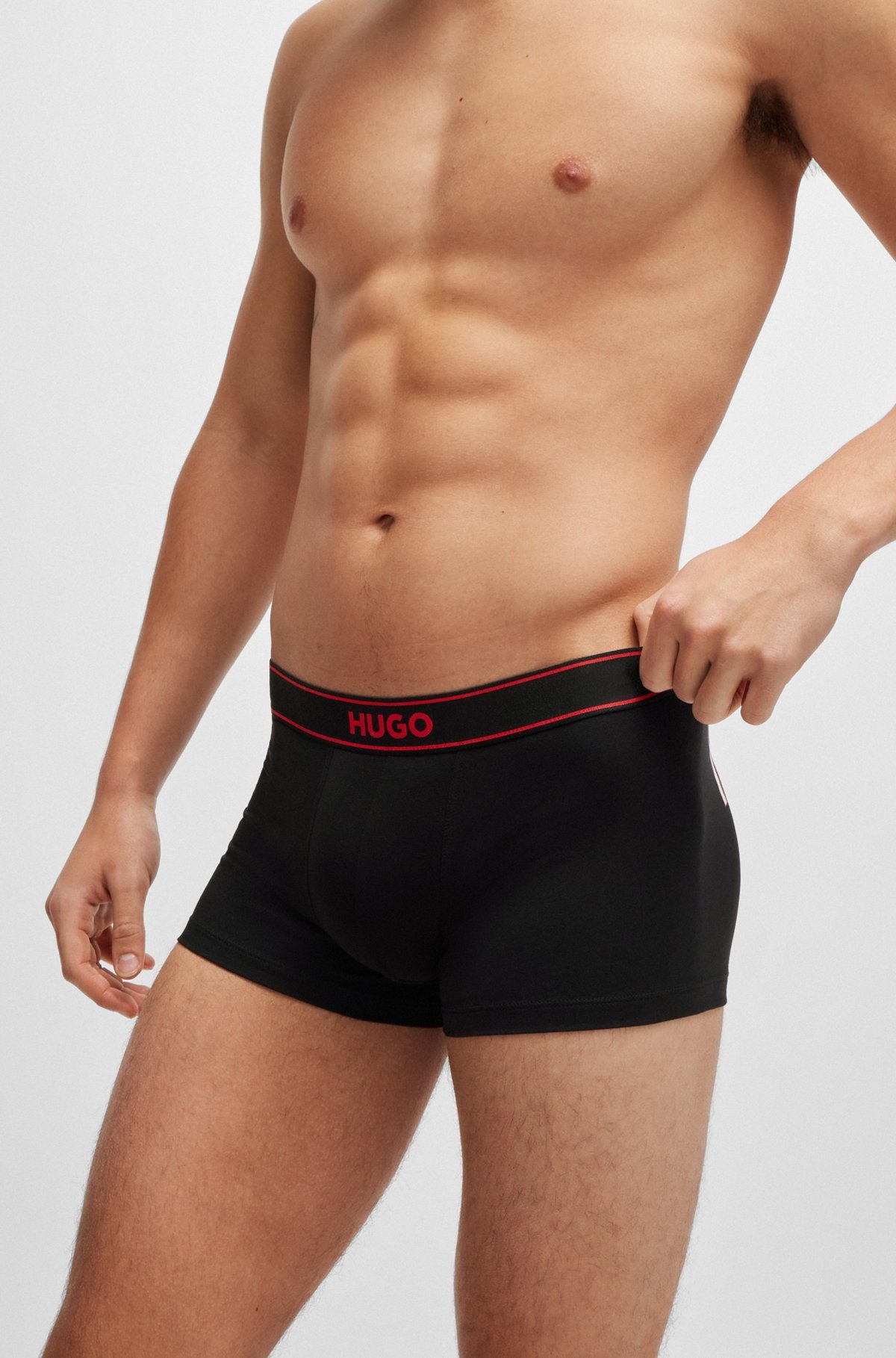 TWO-PACK OF STRETCH-COTTON TRUNKS WITH LOGO GRAPHICS - 4