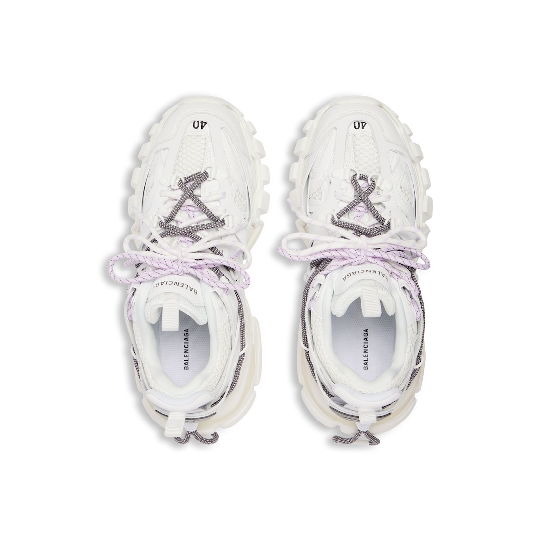 Women's Track Trail Laces Sneaker  in White/lilac - 6