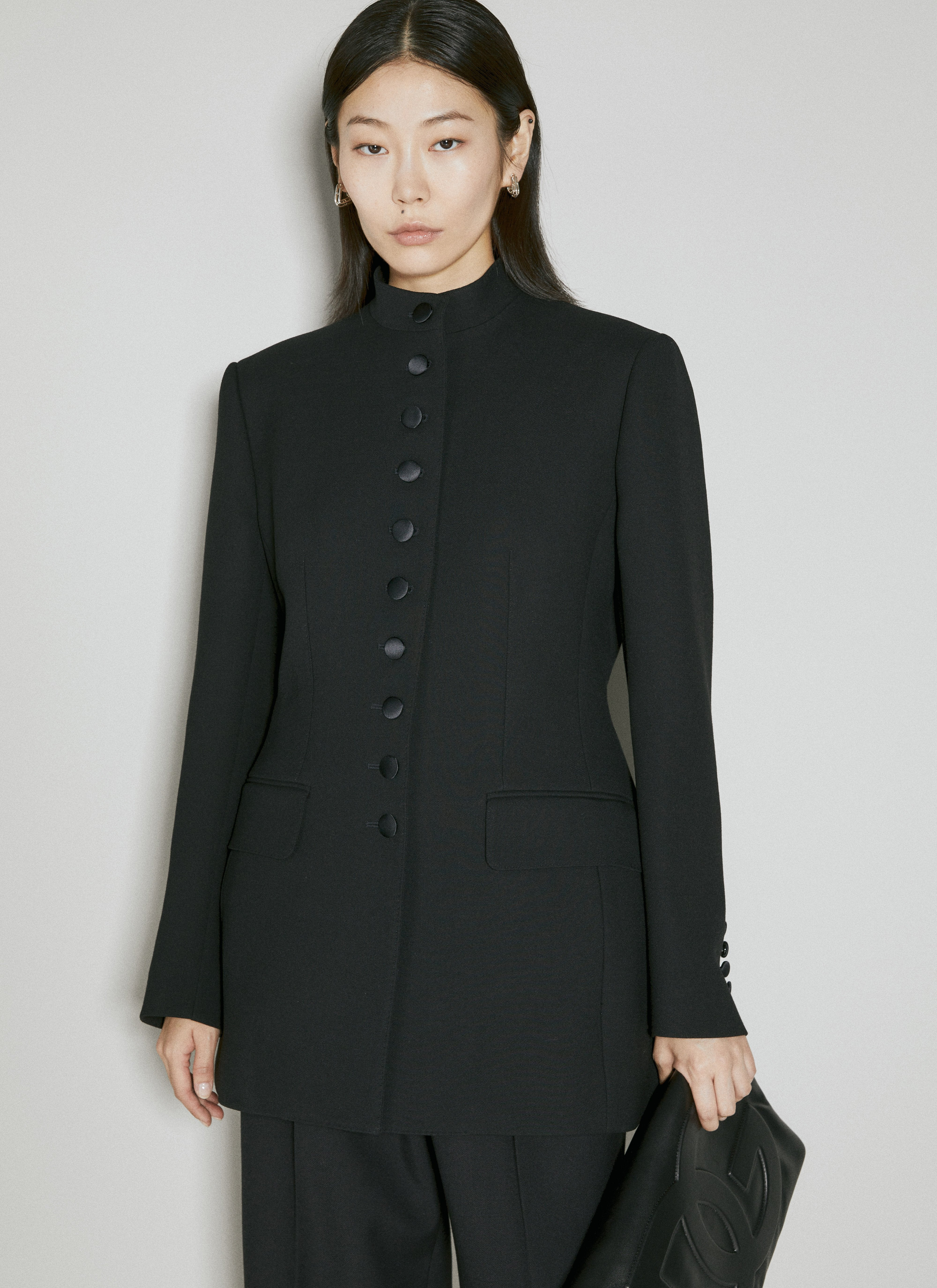 Dolce & Gabbana Women Long Single-Breasted Wool Cady Jacket - 2