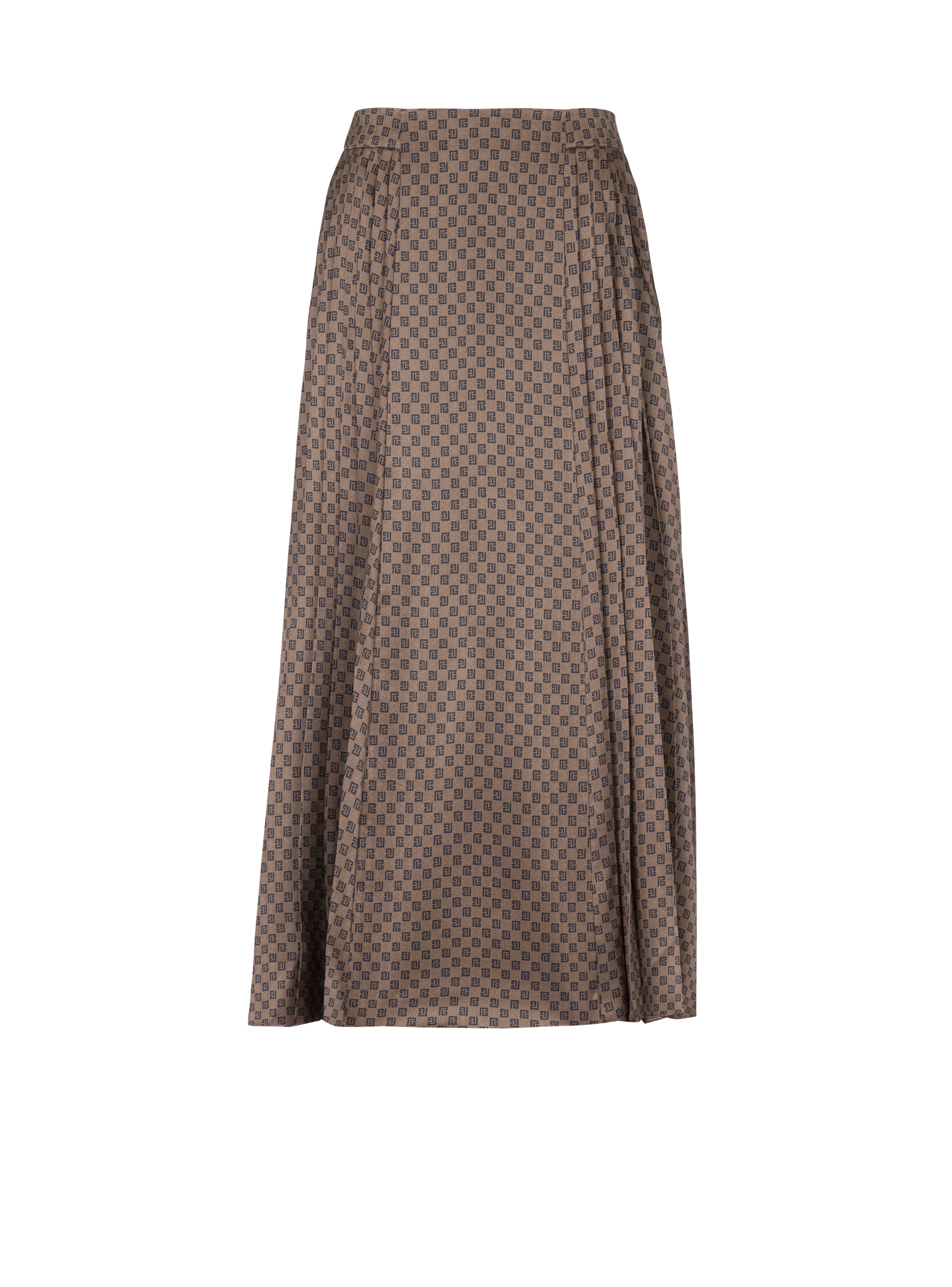 Mini monogram pleated midi skirt - 1