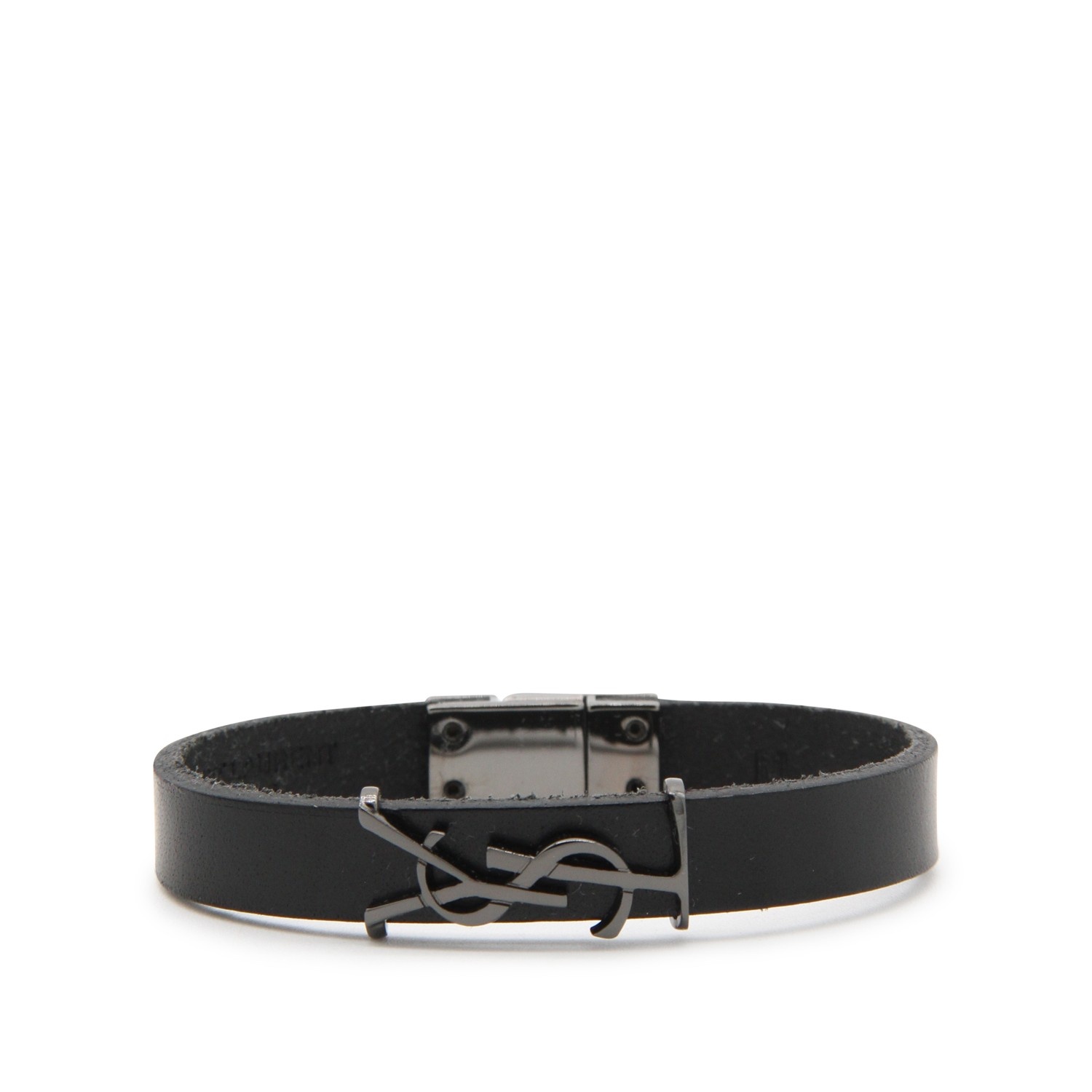 ブレスレット SAINT LAURENT BLACK LEATHER OPYUM BRACELET Opyum leather bracelet in black - Saint Laurent | Mytheresa