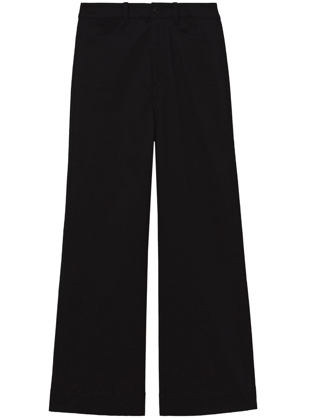 high-waisted cropped trousers - 1