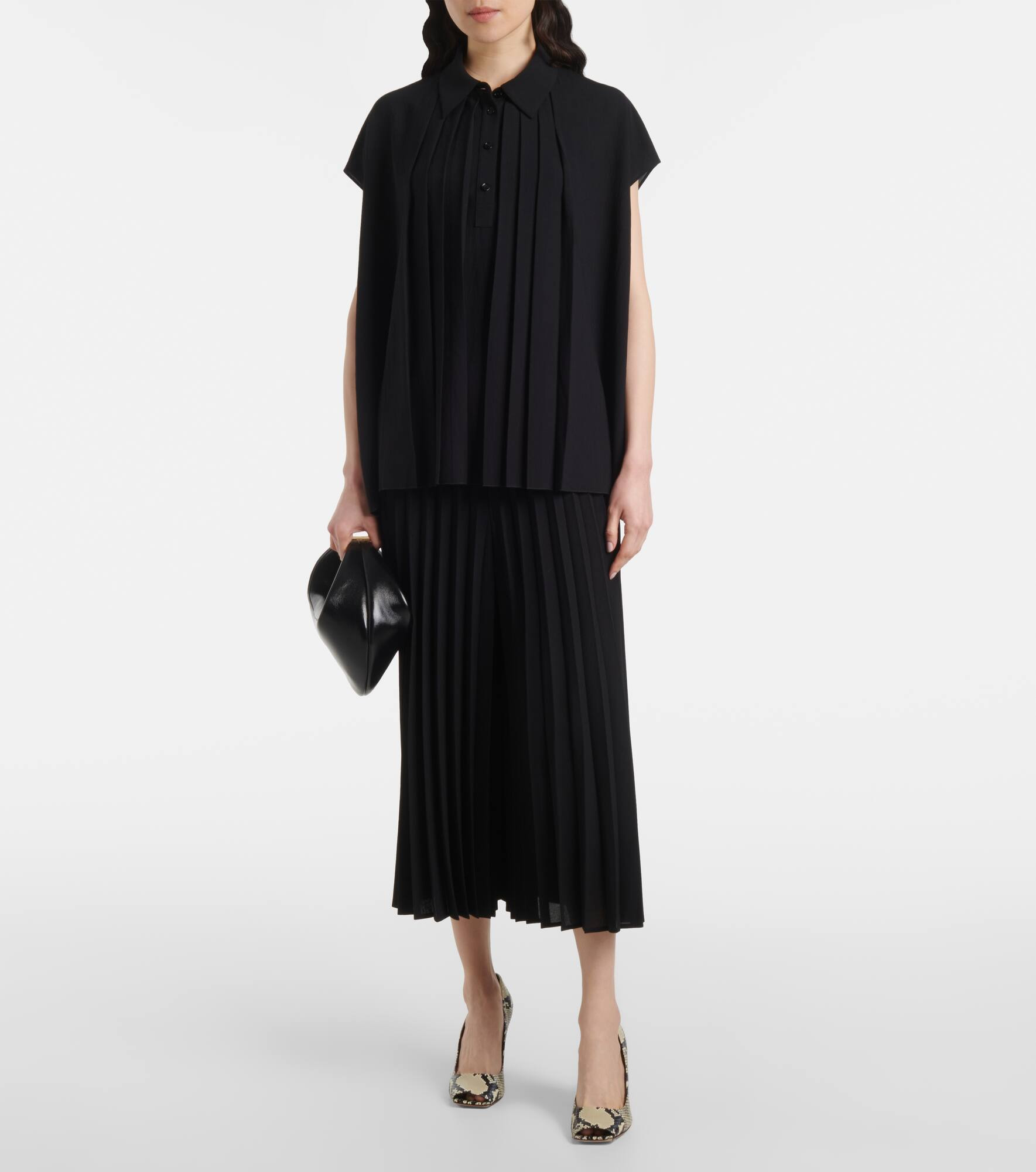 Anvers Airy plissé cropped culottes - 2