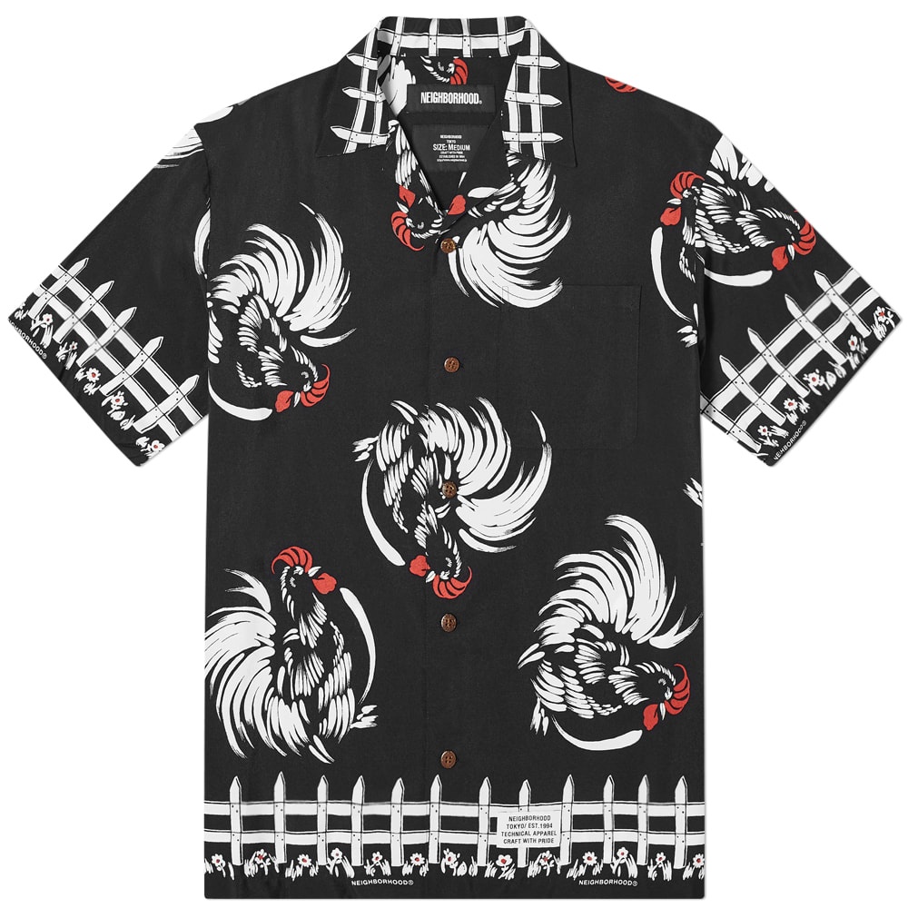 Neighborhood Short Sleeve Aloha Rooster Shirt - 1